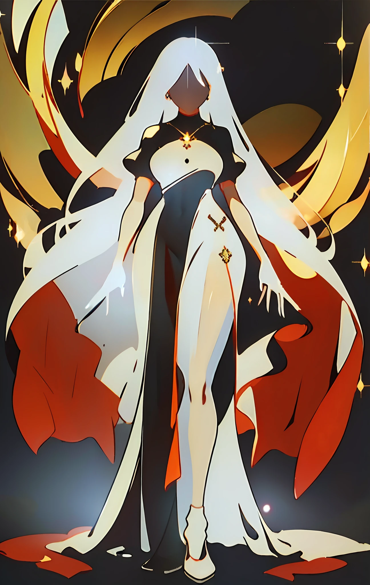 （best qualtiy，tmasterpiece），1个Giant Breast Girl，White diamond mineral，beautiful full-body concept art，Full body standing painting，Simple dark background，looking at viewert，long  white hair，Glowing， divino，White minerals，（long slim figure，Straight long legs：1.4），A skirt that covers the thighs，sleek glass thickness，cleanness，cinmatic lighting，rendering，4K