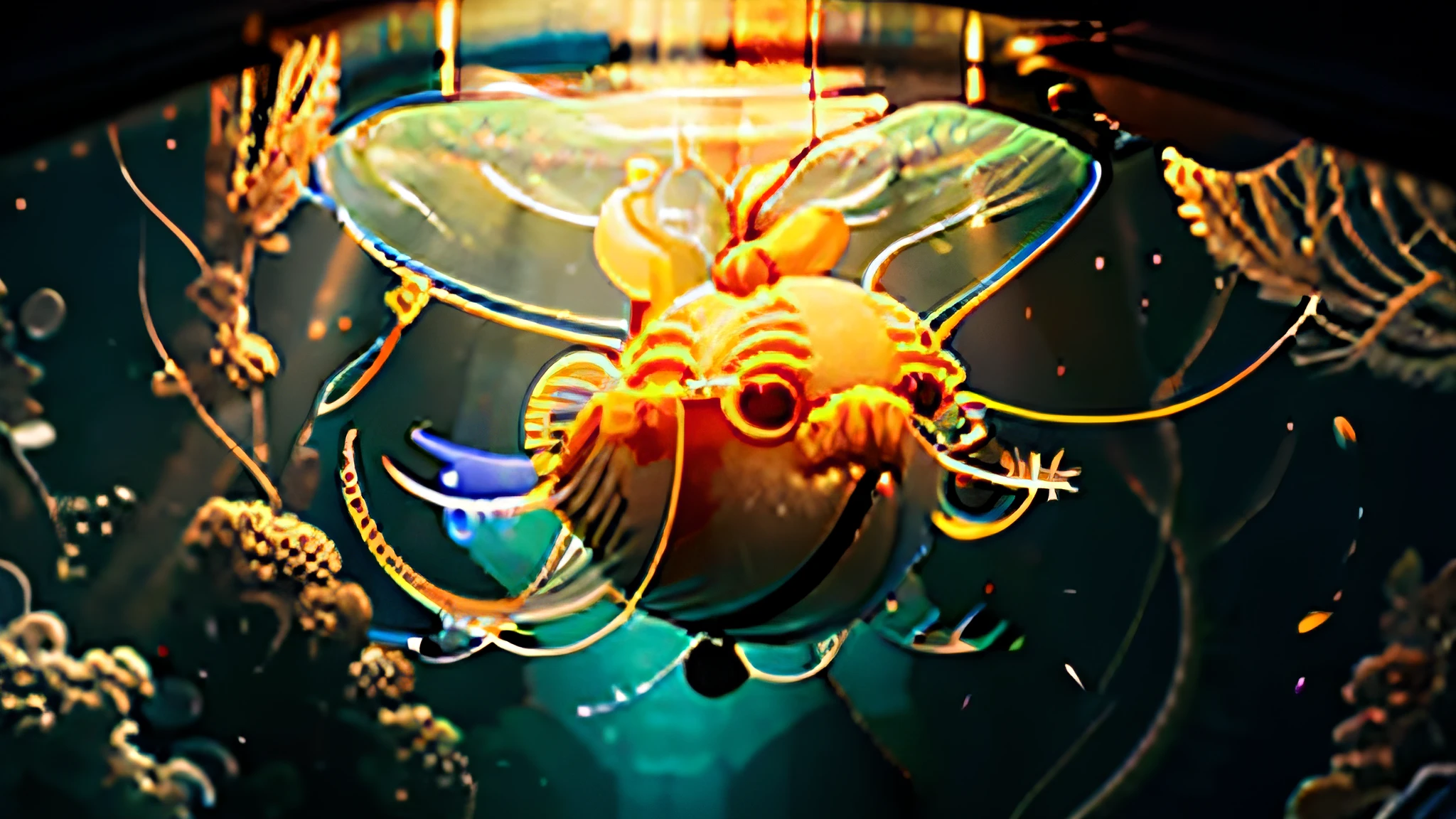 ((Underwater, Closed_Eyes, In_container, stasis_tanks)), ((High quality:1.2, Master:1.2)), absurderes, high resolution,(8K resolution), 8K, 8kres, 8K real, High details, Verbose and licensed, International high detail,highly intricate detail,absurd details,Hyper-Resolution,hyper HD,megapixel,vfx,FXAA,TXAA,RTX,SSAO,Shaders,denoised,Denoising,cel shading,Tone-mapping,Environmental occlusion,rays of moonlight,Depth - fc,Deep under the sea,The little jellyfish is full of confidence,Determined to protect this precious sea area with its own capabilities。