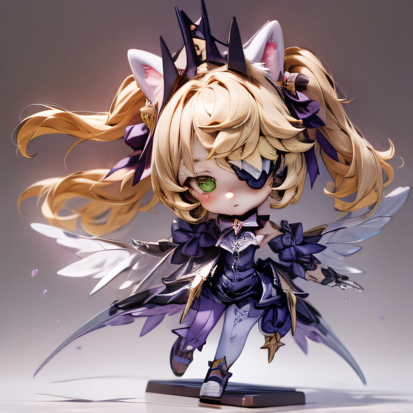 chibi, Full body, Minimake, Mecha Body, Mecha legs, My favorite cat ears,Mecha Wings