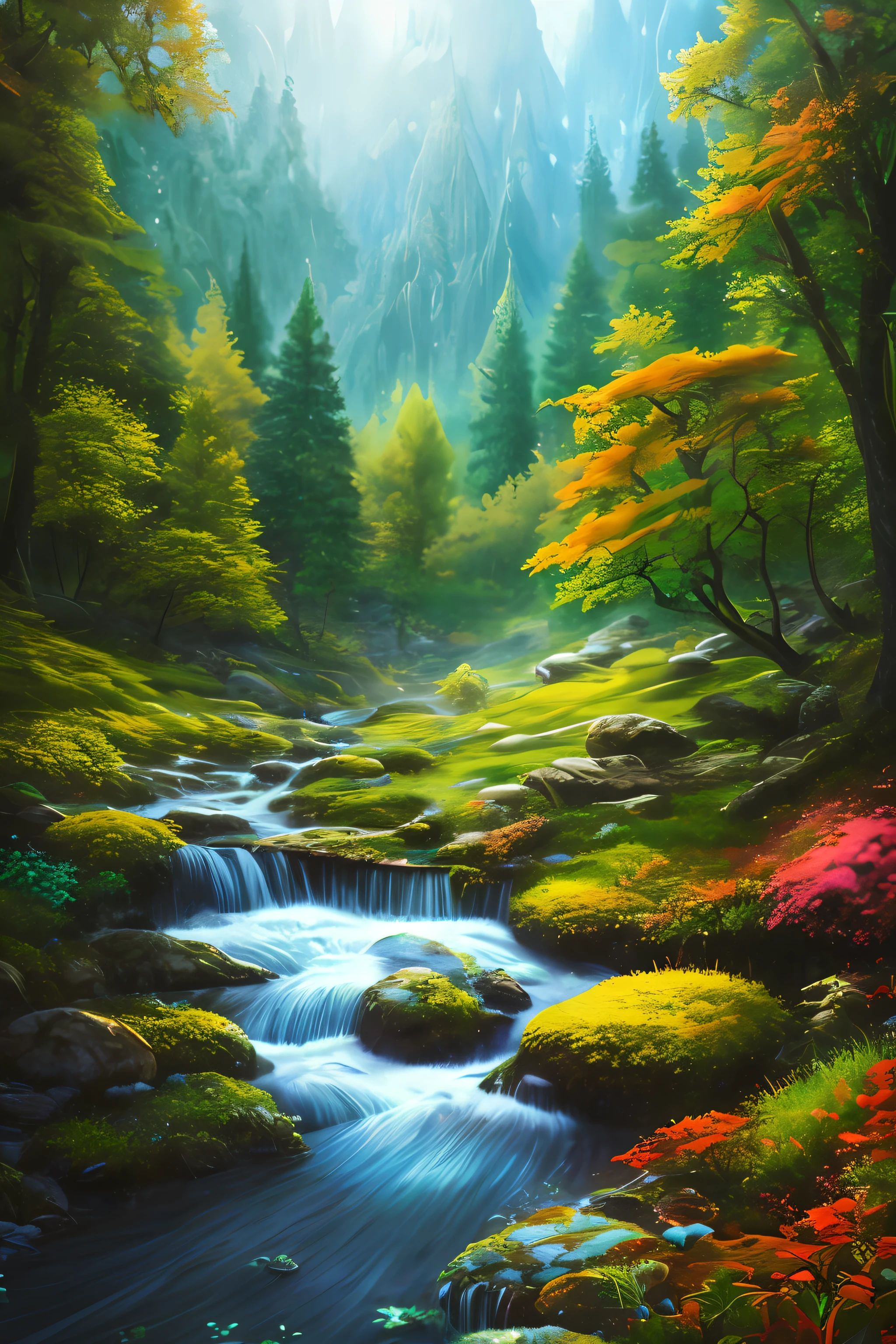 masterpiece, best quality, high quality,extremely detailed CG unity 8k wallpaper, An enchanting and dreamy scene of a fantasy forest, with towering trees, glowing mushrooms, and hidden fairy glens, creating a sense of mystique and enchantment, artstation, digital illustration, intricate, trending, pastel colors, oil paiting, award winning photography, Bokeh, Depth of Field, HDR, bloom, Chromatic Aberration ,Photorealistic,extremely detailed, trending on artstation, trending on CGsociety, Intricate, High Detail, dramatic, art by midjourney