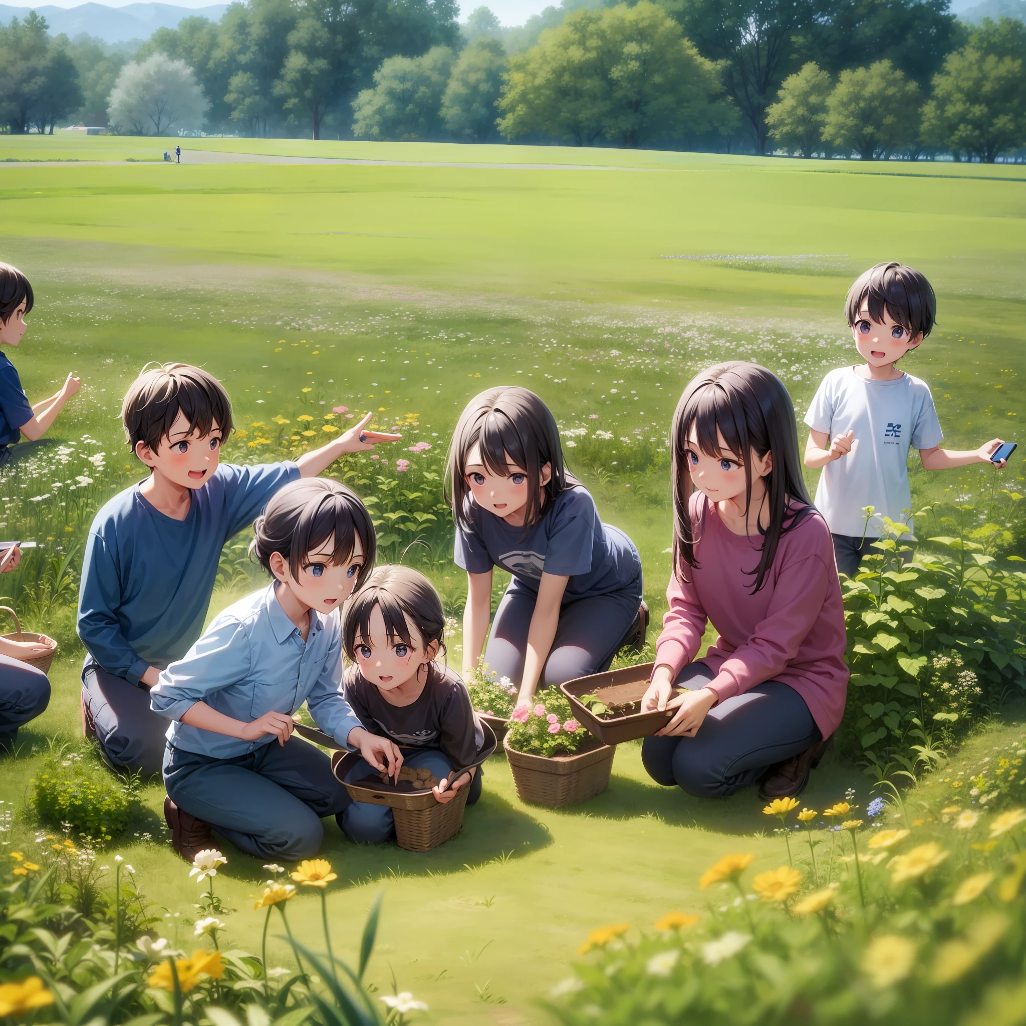 vale,Makers,A group of children farming a field