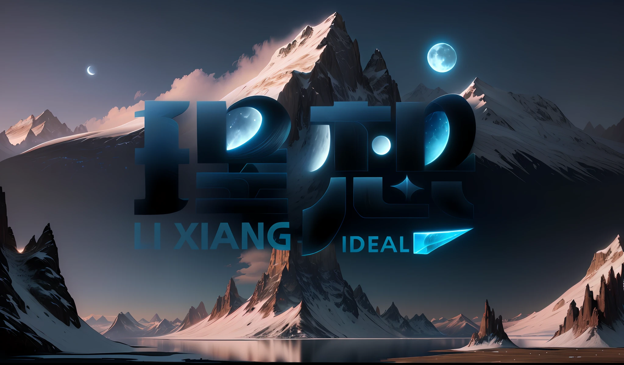 mountains and a lake with a moon in the sky, 4k highly detailed digital art, 4 k hd wallpaper very detailed, impressive fantasy landscape, sci-fi fantasy desktop wallpaper, unreal engine 4k wallpaper, 4k detailed digital art, sci-fi fantasy wallpaper, epic dreamlike fantasy landscape, 4k hd matte digital painting, 8k stunning artwork