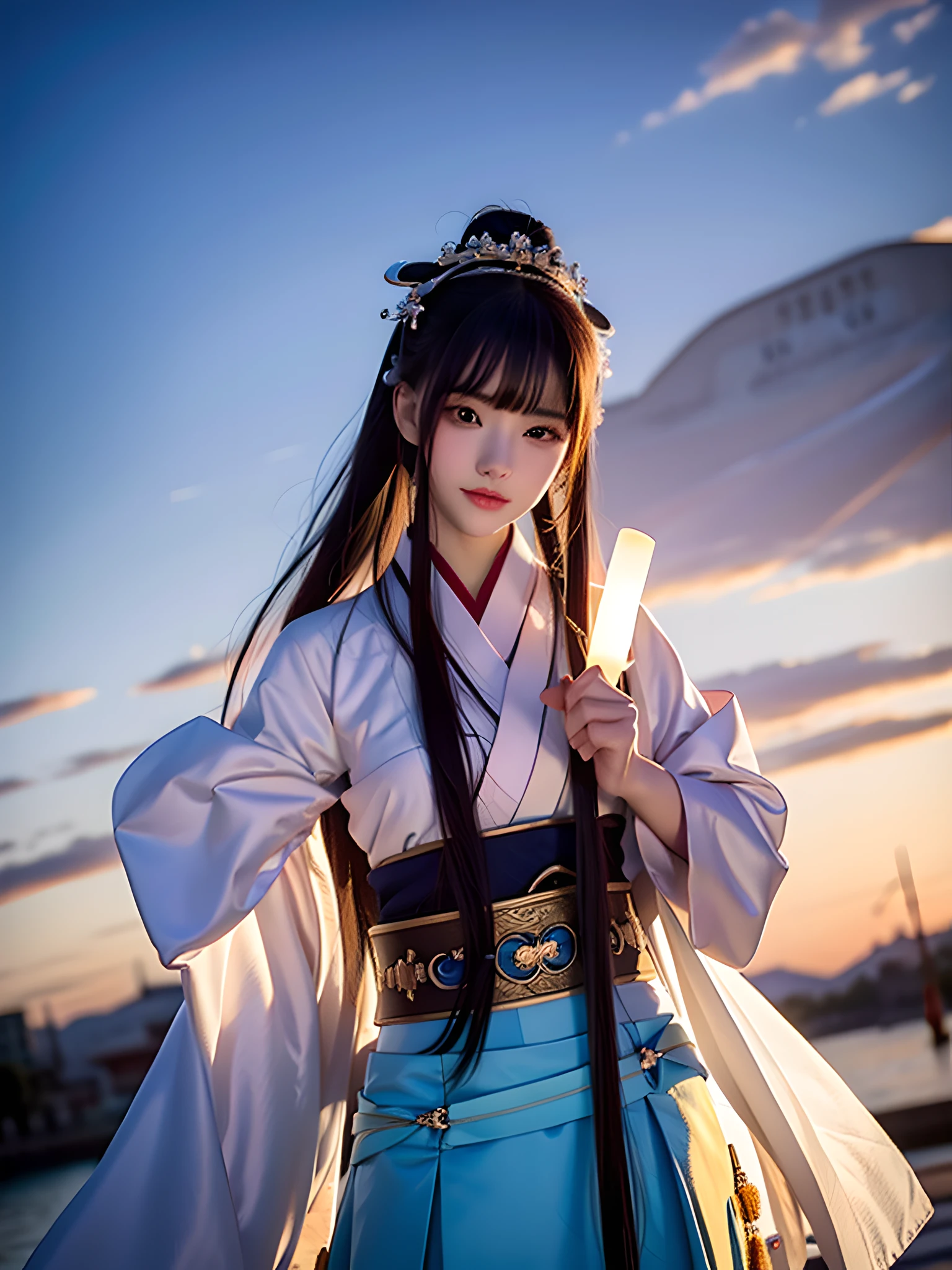 Works of masters,Best image quality,Higher quality,high detal,超高分辨率,8K分辨率,in a panoramic view,exquisite facial features,s the perfect face,Glowing skin,A queen,(Black Hanfu),