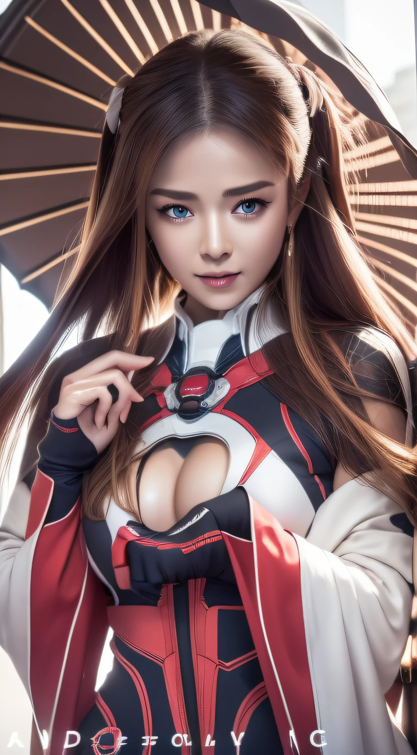 Highest image quality，Outstanding details，超高分辨率，（Fidelity：1.4）, Favor the details, He has a delicate and beautiful face, Close-up of a woman standing on a platform with a sword, A scene from the《Honkai 3rd 》videogame, 《Honkai 3rd 》styled, 《Honkai 3rd 》The role setting of Thunder's lawyer, Red Japanese oni armor, Tachi, Virtual Engine 5，Perfect detail rendering，rendering by octane，hyper HD