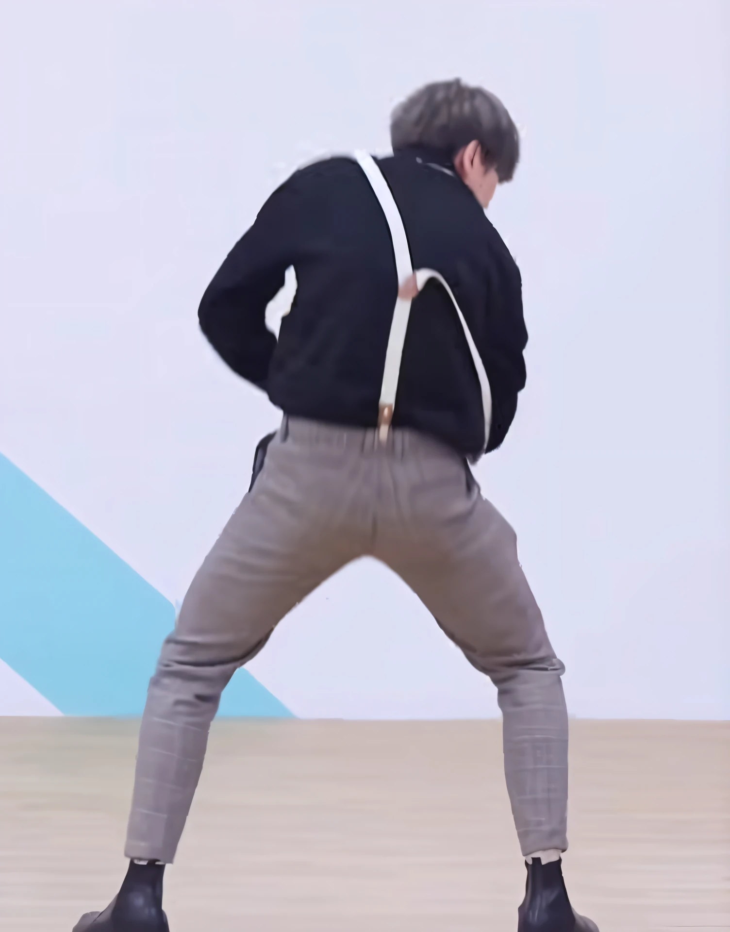 high high quality，there is a man that is standing on a skateboard in the street, he is dancing, look like someone is dancing, Perfect dynamic pose, distorted pose, frantic dancing pose, thicc, serpentine pose gesture, most strongest pose, dancing in the background, wearing only pants, wearing pants, pixeled stretching, bend over posture, dynamic moving pose