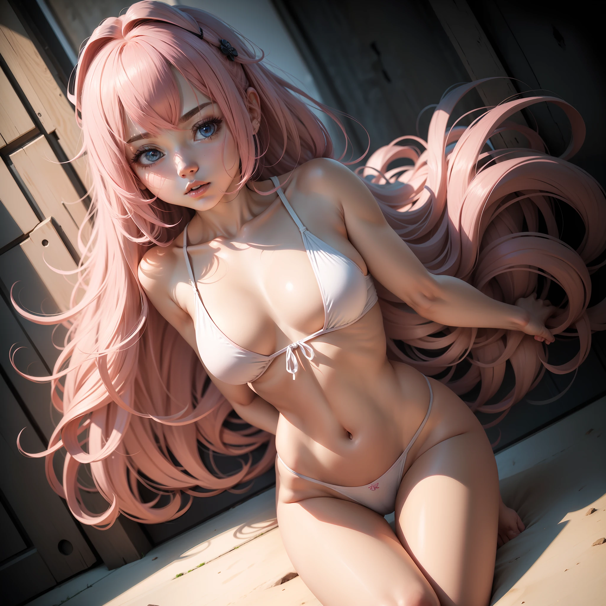 master part,cabelo rosa,1girl ,vestir,faxineira,orelhas,olhos rosa,altura 1,6,corpo,anime.