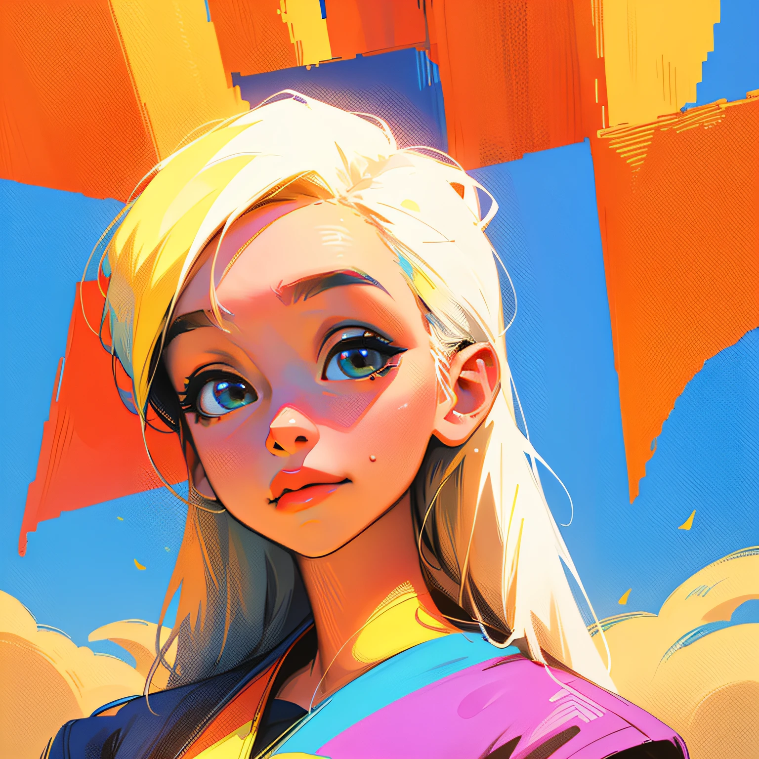 Pixel art、colourfull、Americana、portraitures、Background white --auto