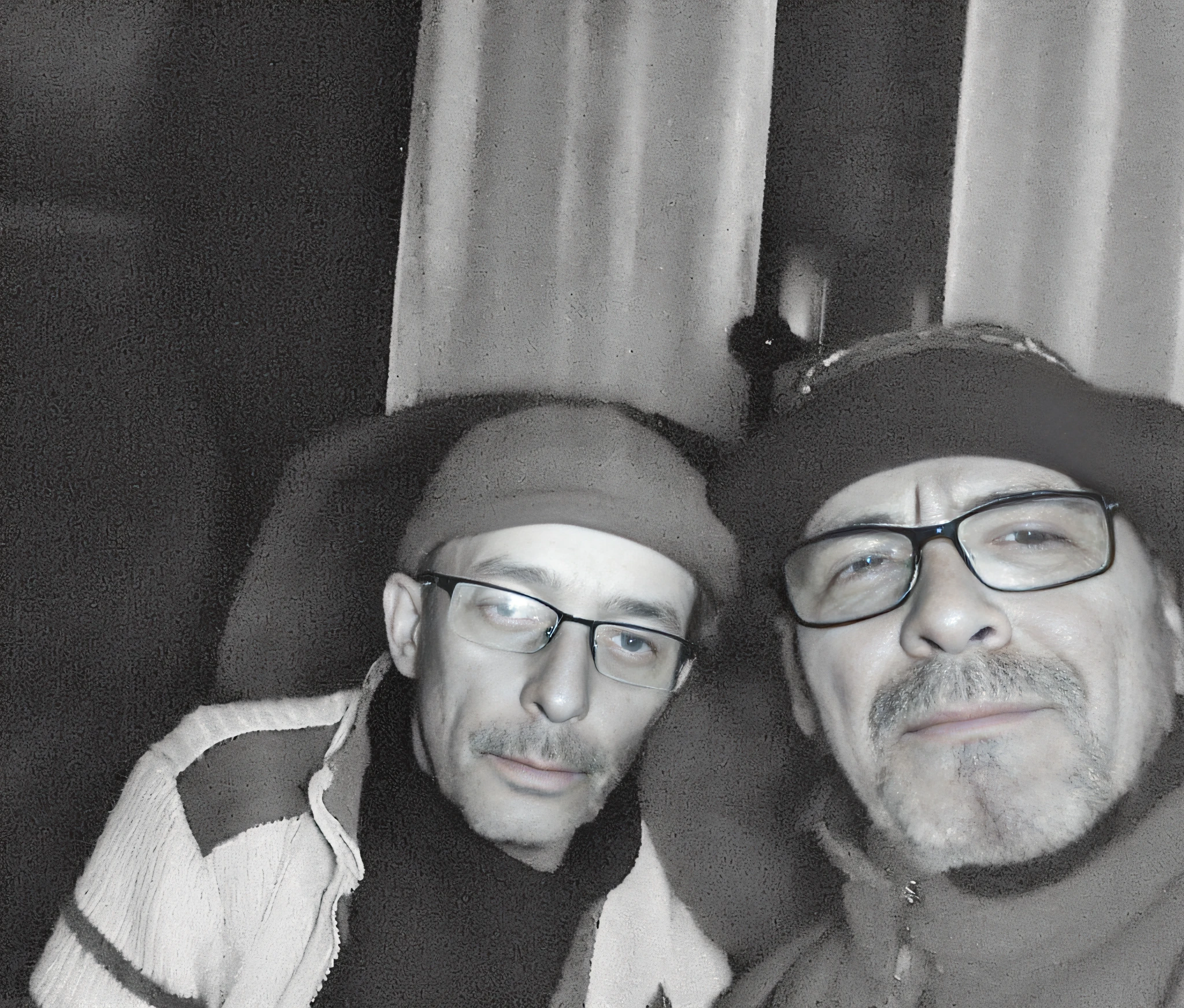 ""(((Obra maestra))), alta calidad, Foto detallada, Two 50-year-old men, pelo corto, sentado en un bar, Nueva York, 20 megabytes, 8k, a high definition, Profundidad de campo, intrincado, colores."