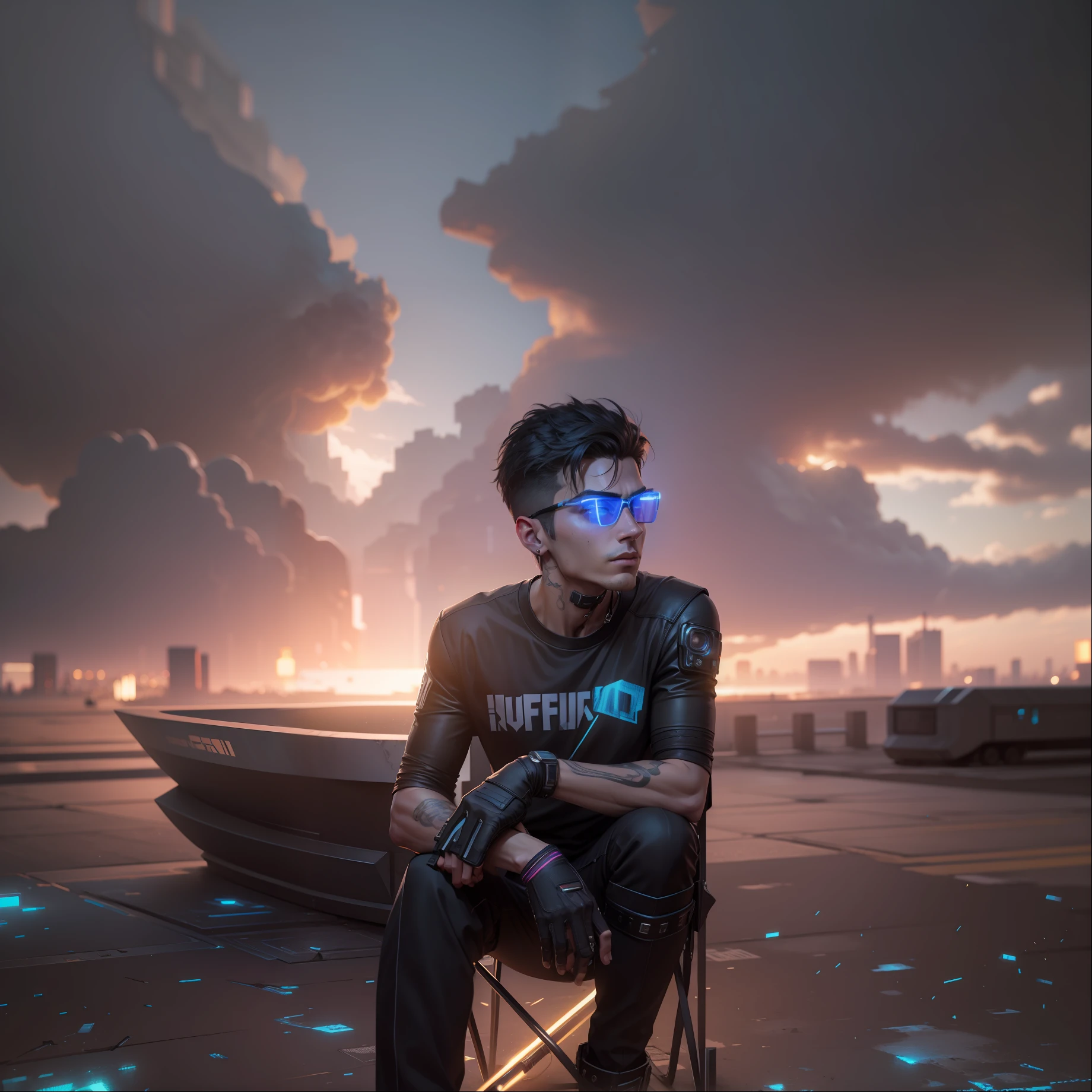 Change background cyberpunk handsome boy, realistic face, 8k, ultra realistic