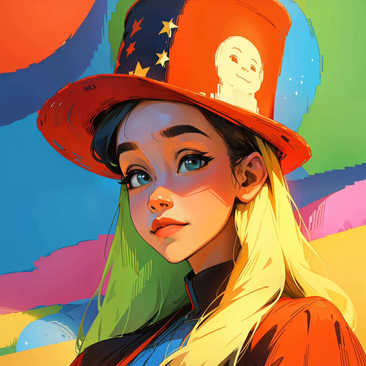 Pixel art、colourfull、Americana、Uncle、Hats、portraitures