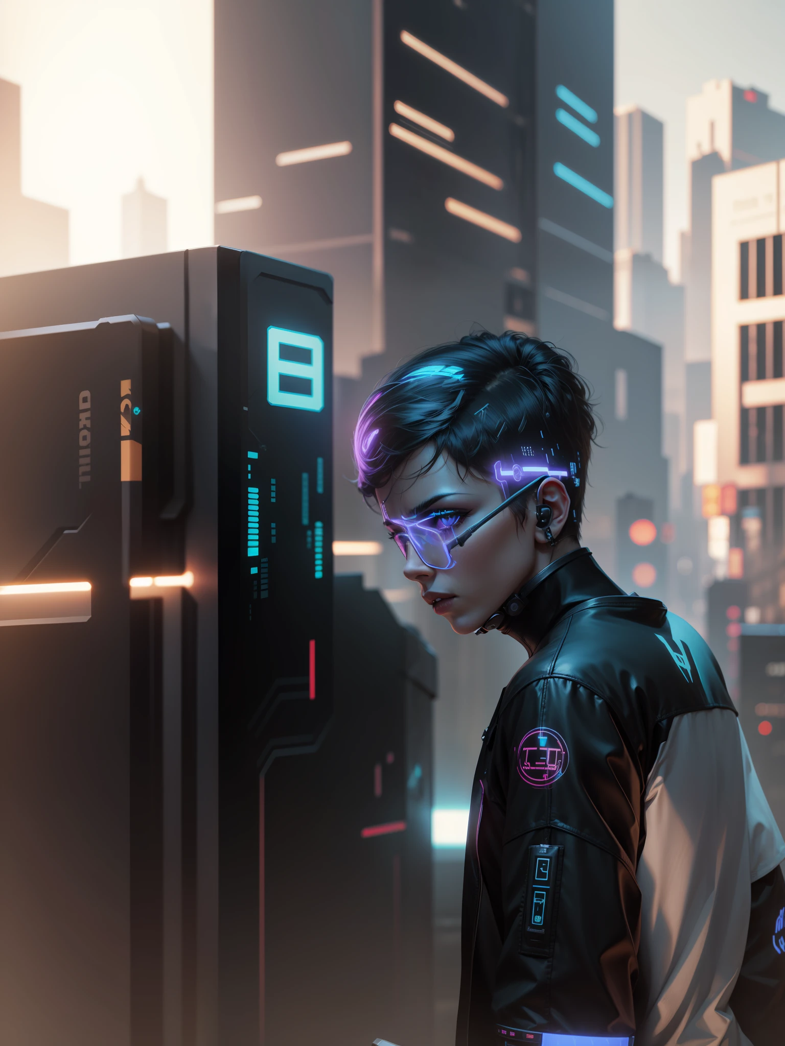 Change background cyberpunk, realistic face, 8k, ultra realistic