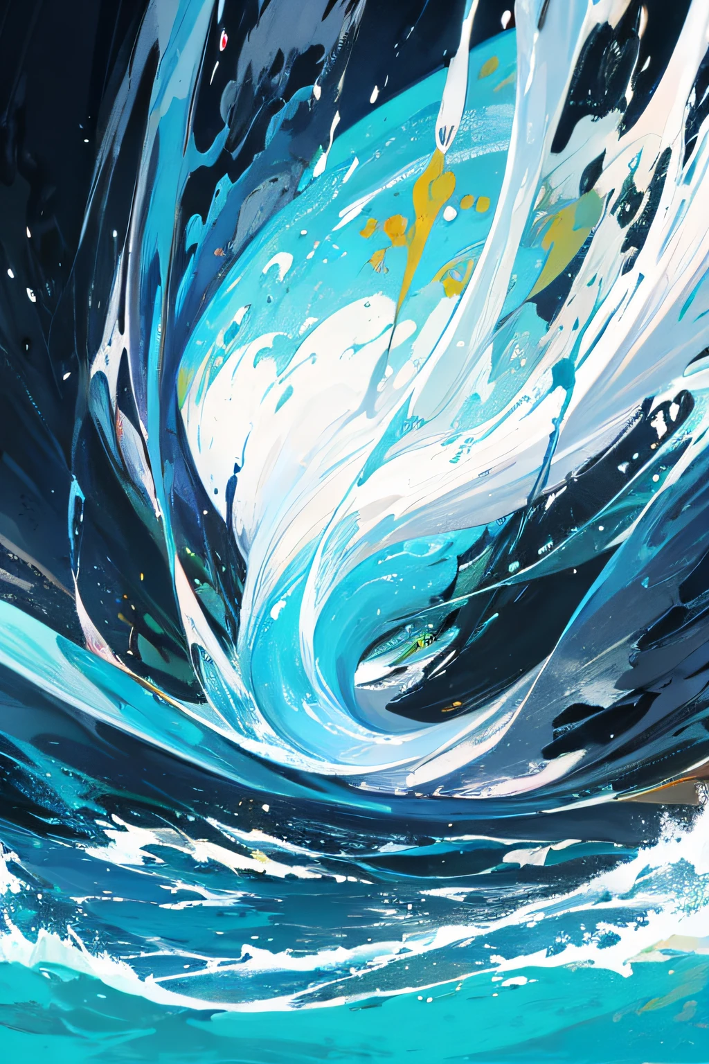 ((no humans)), highres, best quality, masterpiece, abstract wallpaper, water, blue, white, green,