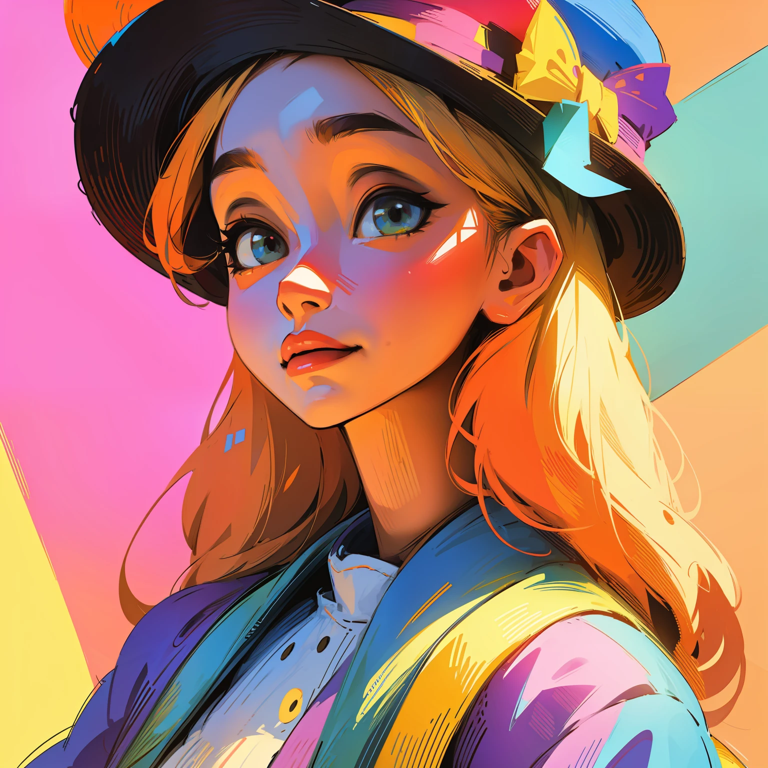 Pixel art、colourfull、Americana、Hats、portraitures
