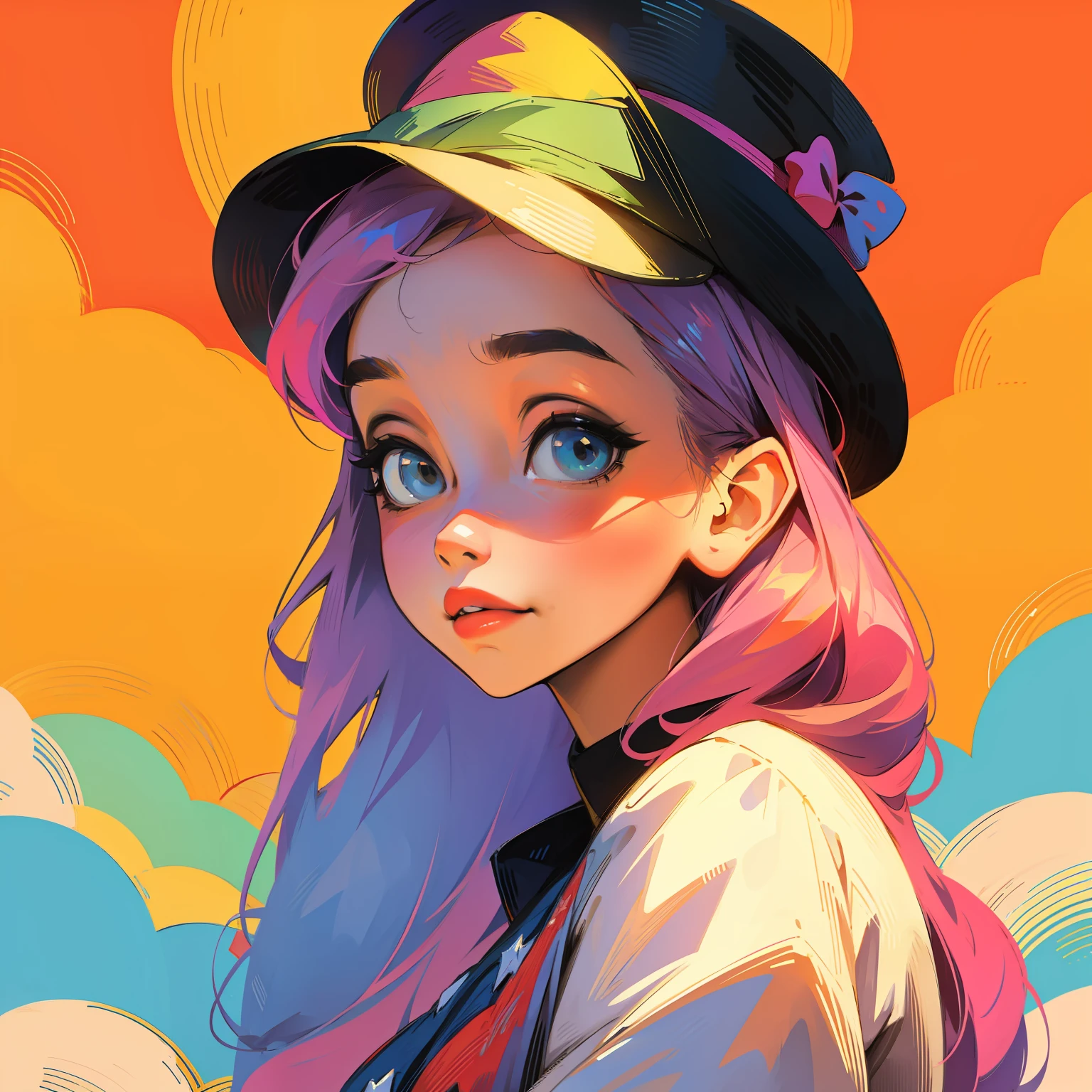 Pixel art、colourfull、Americana、Hats、portraitures