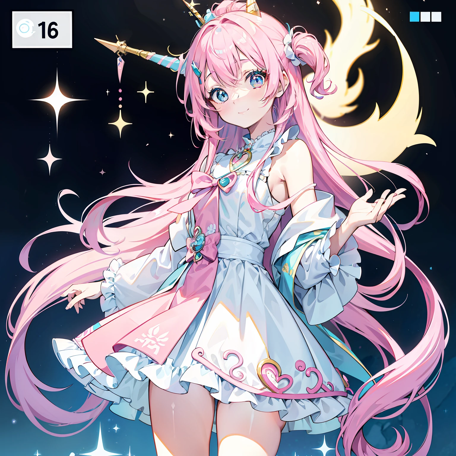 Three anime illustrations for a girl
Long hair and different postures, Unicorn core style, Rococo pastels, oshare kei, Cute girl, character design,16 yaers old,ssmile,Delicate big eyes,Light pink and blue, Screenshot Saturday - AR 3:4 --s 750 --niji5