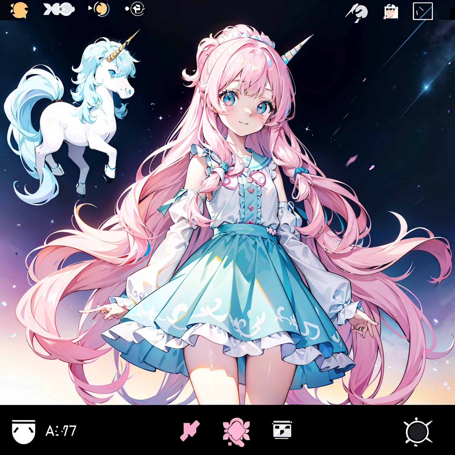 Three anime illustrations for a girl
Long hair and different postures, Unicorn core style, Rococo pastels, oshare kei, Cute girl, character design, old,ssmile,Delicate big eyes,Light pink and blue, Screenshot Saturday - AR 3:4 --s 750 --niji5