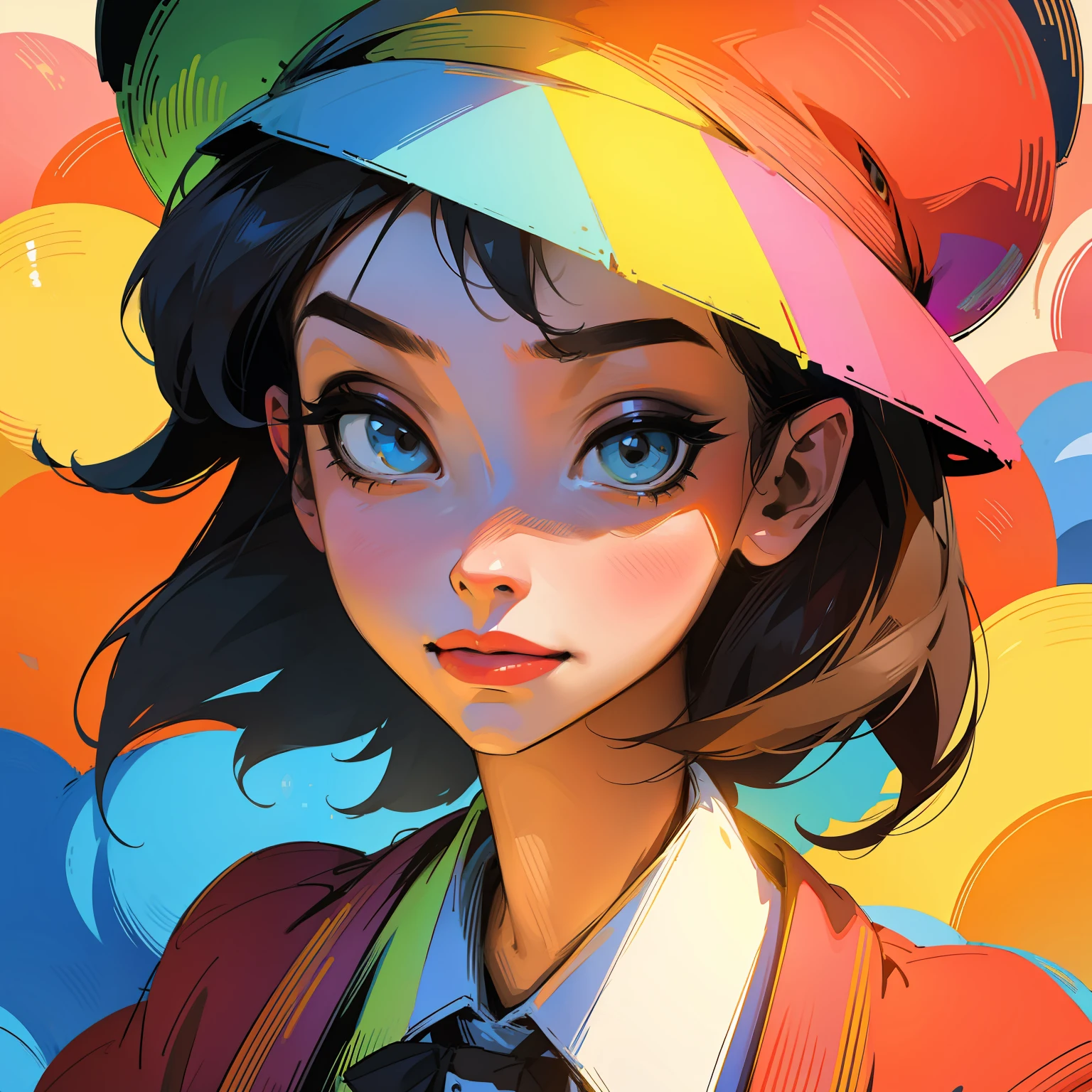 Pixel art、colourfull、Americana、Hats、portraitures
