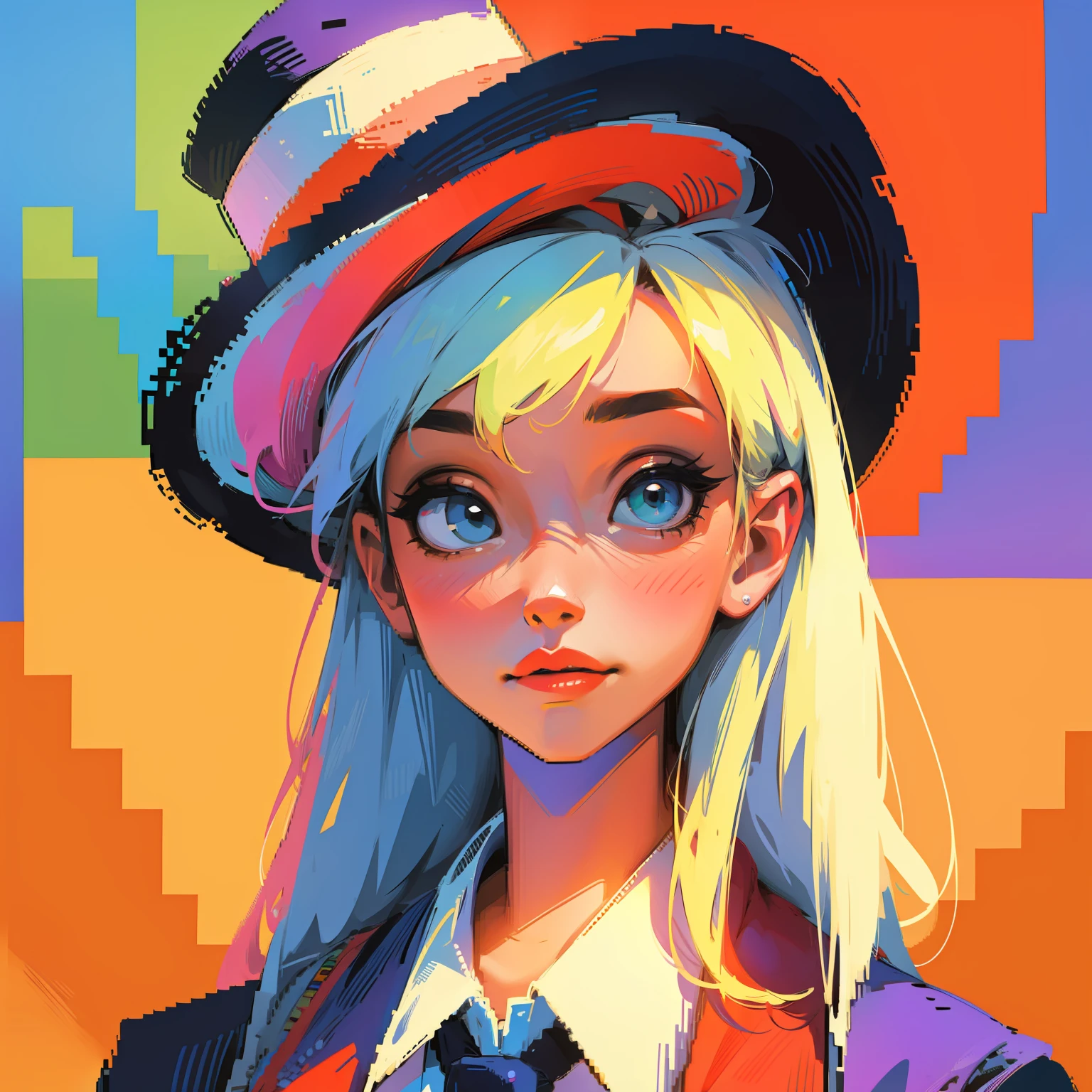 Pixel art、colourfull、Americana、Uncle、Hats、portraitures