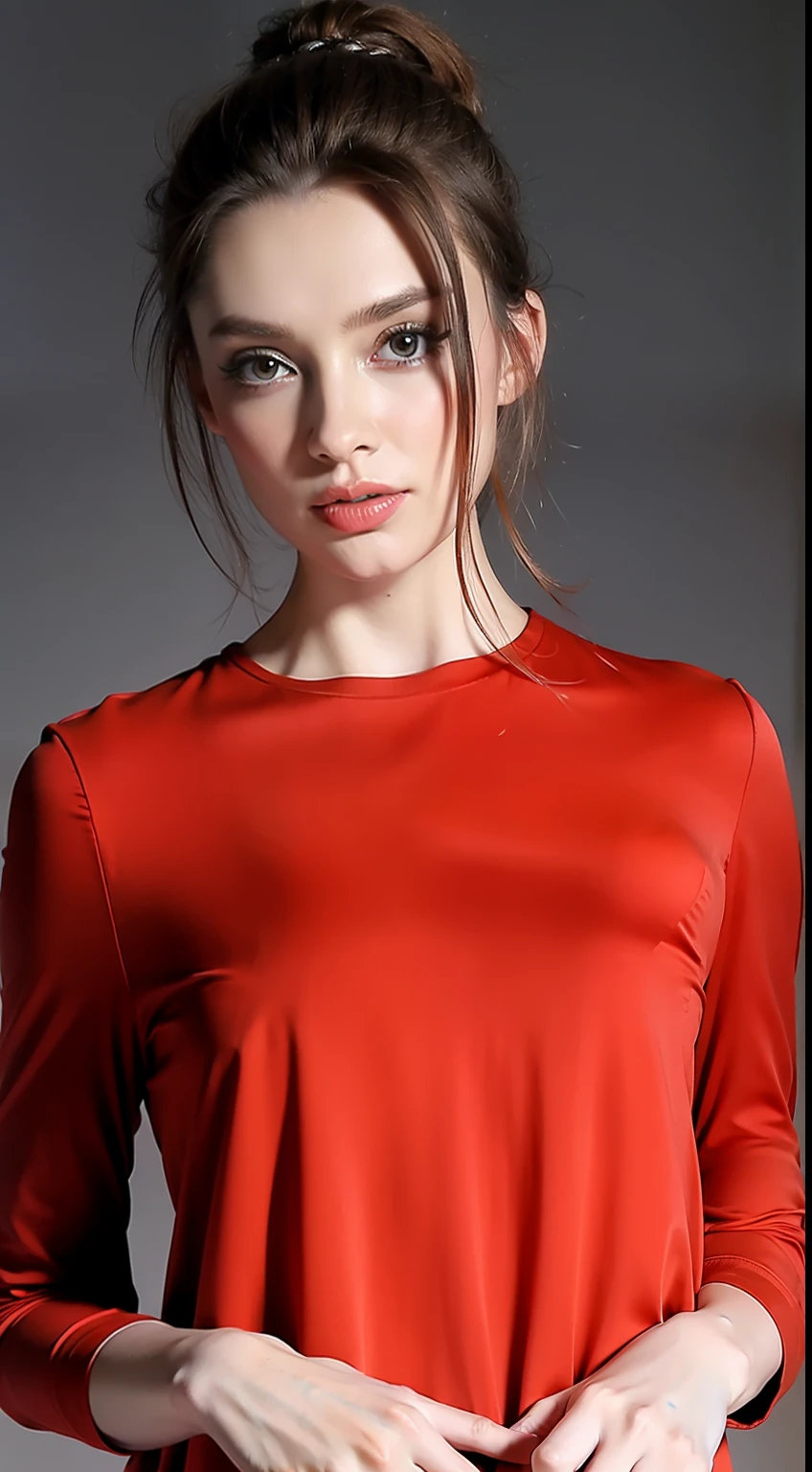 (Hyper Real), (illustratio), (A high resolution), (8K), (The is very detailed), (Most Best Illustration), (美丽细致的眼睛), (best qualtiy), (ultra - detailed), (tmasterpiece), (the wallpaper), (详细的脸), red attire, 独奏, huge tit, (camel-toe)