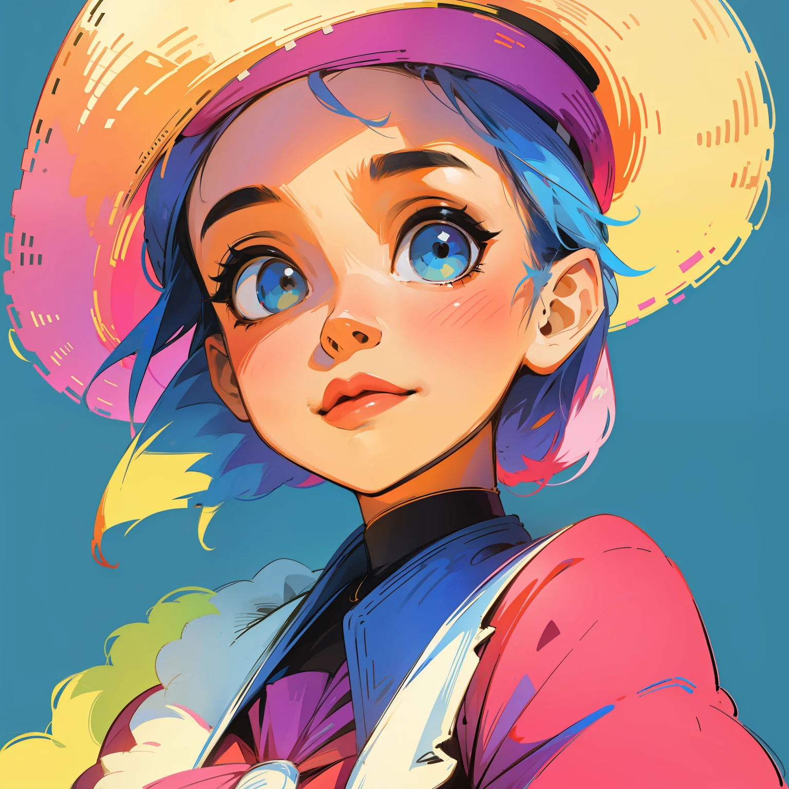 Pixel art、colourfull、Americana、Uncle、Hats、portraitures