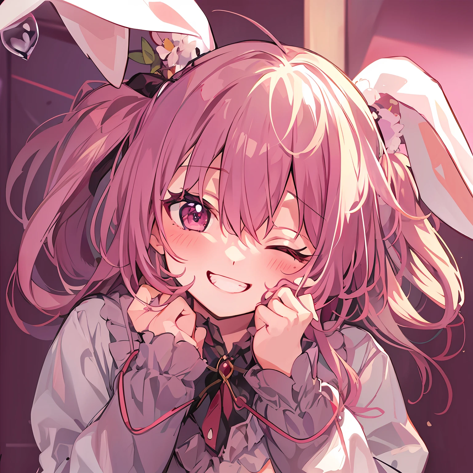 Top image quality, Rabbit-eared girl A smile