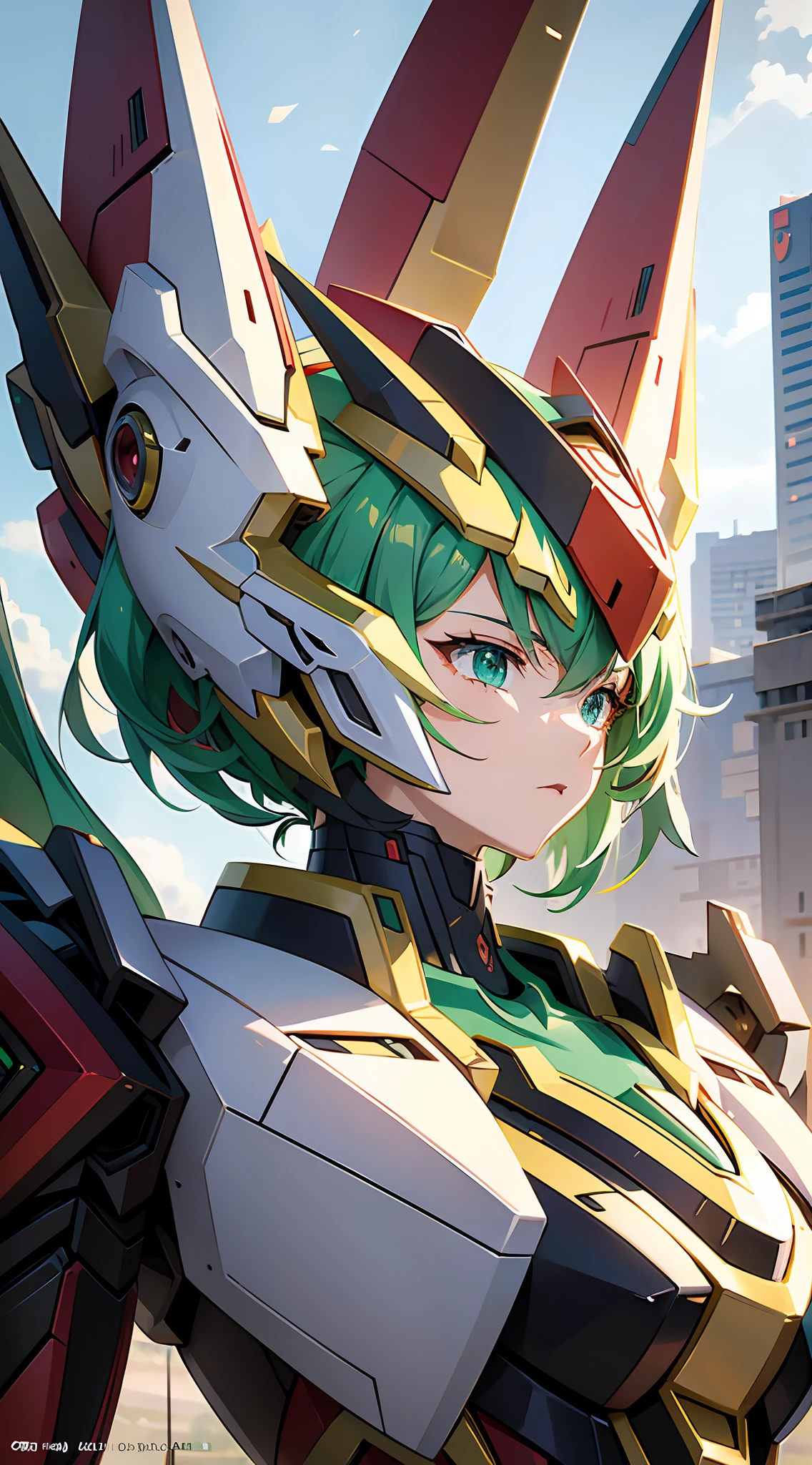 Green Dragon，mythological beasts，A large robot stands on a platform，female mecha， The best anime 4k konachan wallpaper， Detailed digital anime art， anime mecha aesthetic， detailed anime art， Detailed anime artwork， Anime wallpapers 4 k， Anime wallpaper 4K， advanced digital anime art， 4K anime wallpaper， Badass anime 8 K， Anime art wallpaper 4k， Anime art wallpaper 4 K