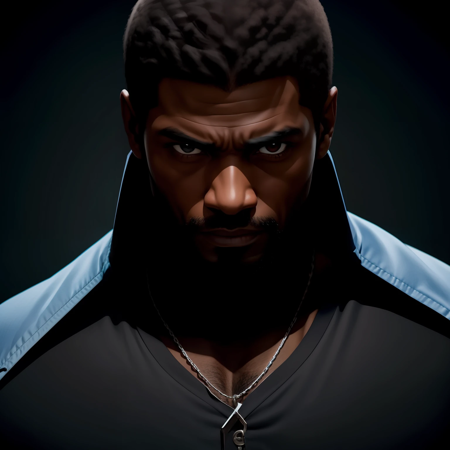 homem cruel, introvertido, half-black