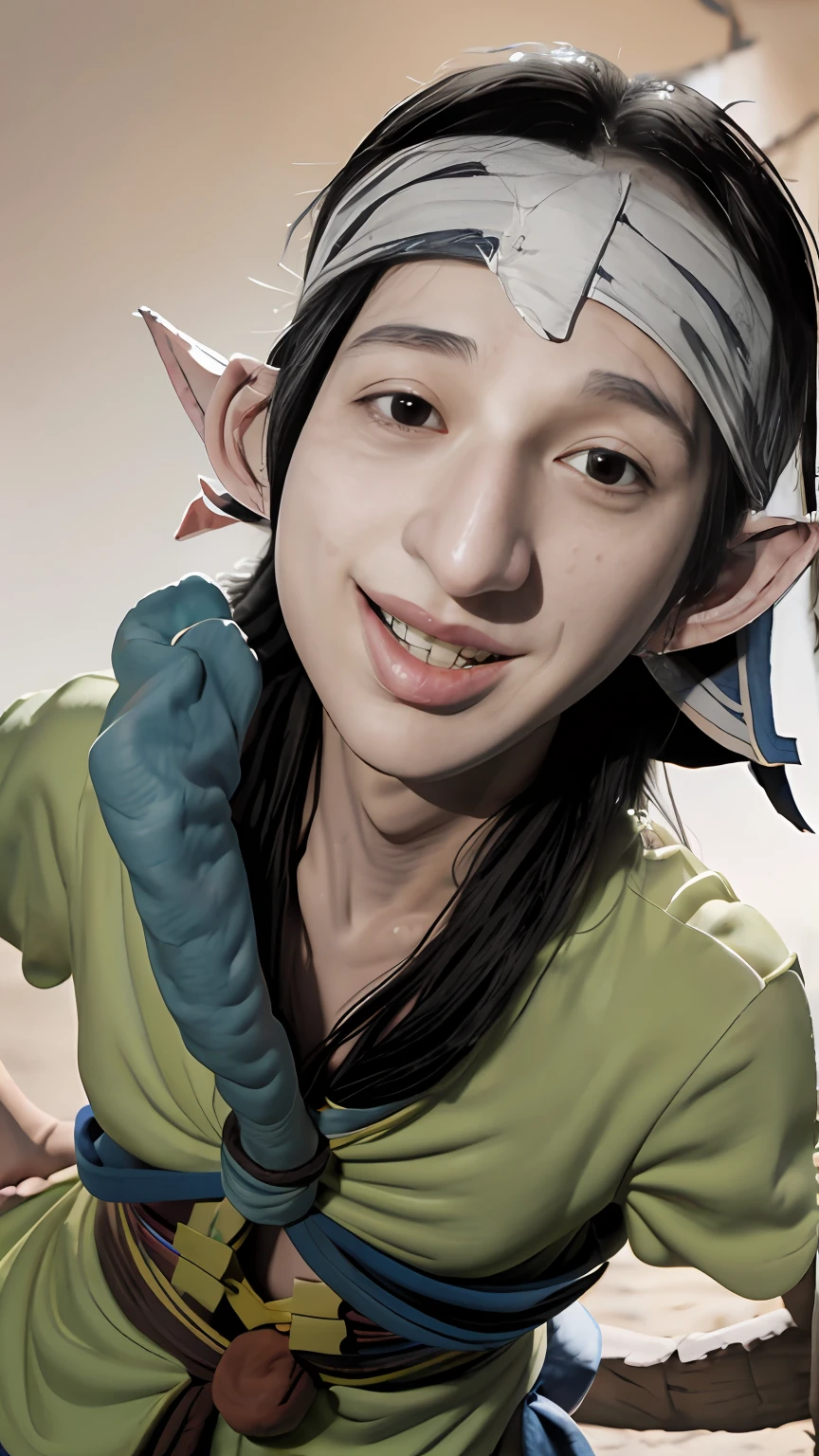 Pinocchio，One Piece Usopp，Joichiro Oda，k hd，8K，photore，(((Twine headband))),(((Exaggerated expressions))),（((((((Long Nose)))))))）