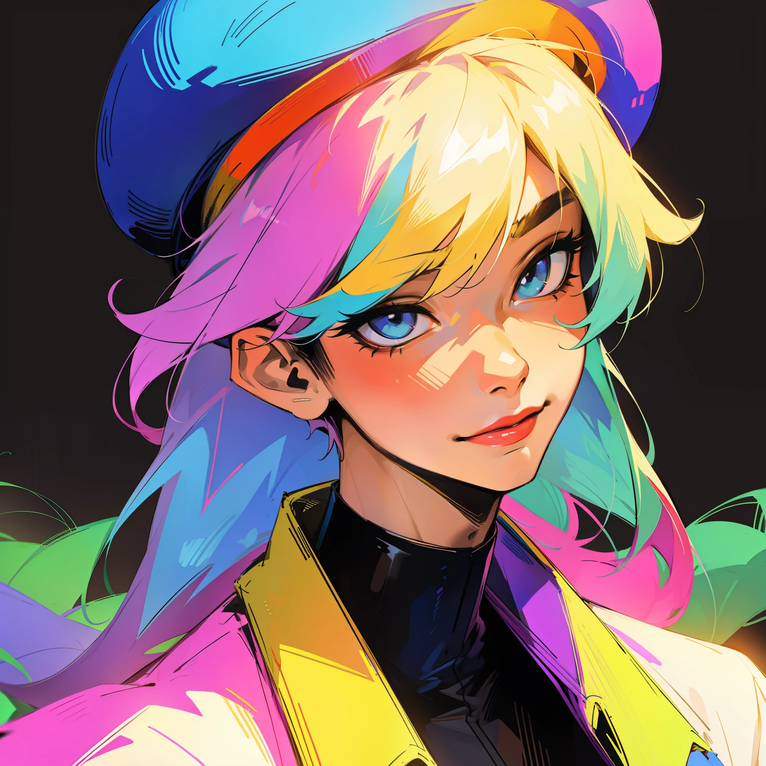 Pixel art、colourfull、male people、Hats、portraitures