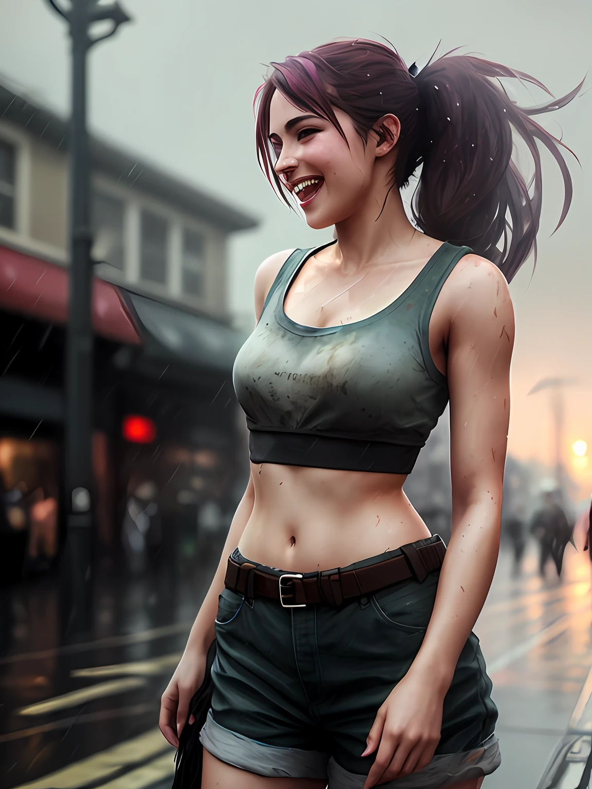 1girl, waist up, light smile, shiny skin
best quality, masterpiece, (photorealistic:1.4), hiqcgbody, high detail RAW color photo, bodybuilding physique, (elegant, beautiful face), (skin detail), (oil: 0.6), (Tesla coil: 0.4), soft light, (side light: 0.8), shadow Projection, deep focus, shot with Leica 10772 MP, 85mm macro lens, F/8 aperture, film still, model (office ol, sexy), (extremely detailed face) (very detailed and expressive eyes), (((small_breasts, delicate big, exposed breasts, exhibitionist))), revealing clothes