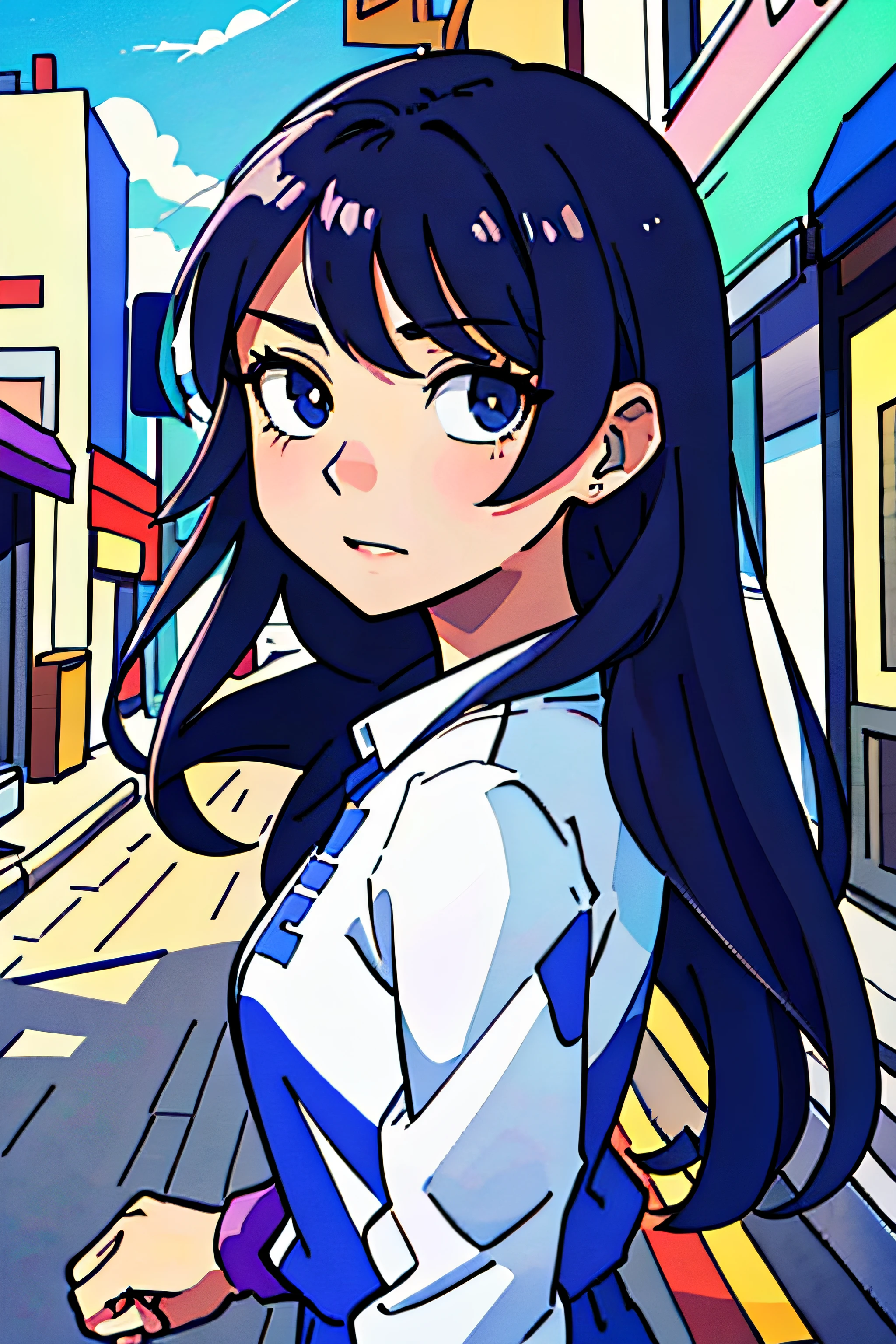 (best-quality:0.8),
(best-quality:0.8), perfect anime illustration, extreme closeup portrait of a pretty woman walking through the city