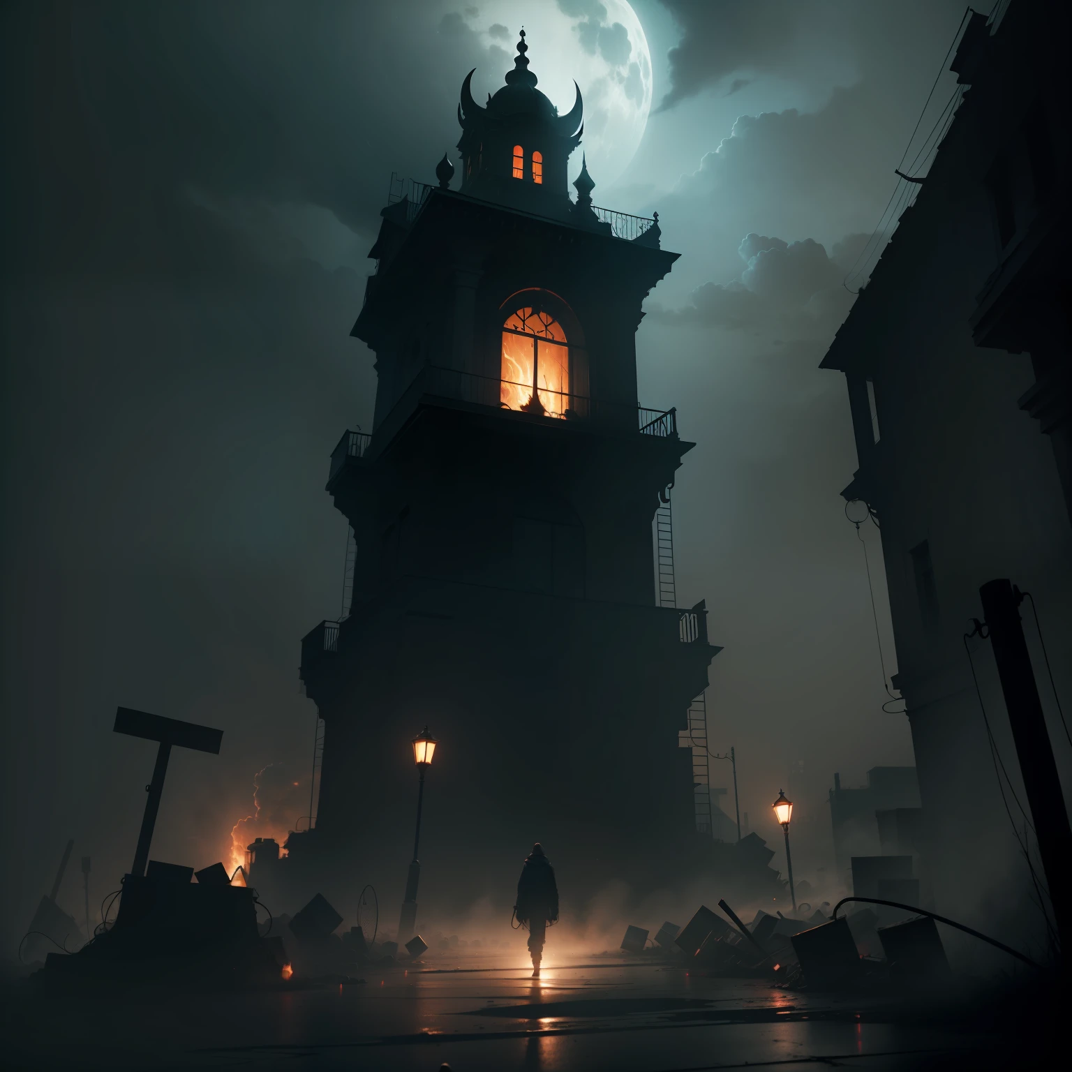 Hell night, concept art, 4k