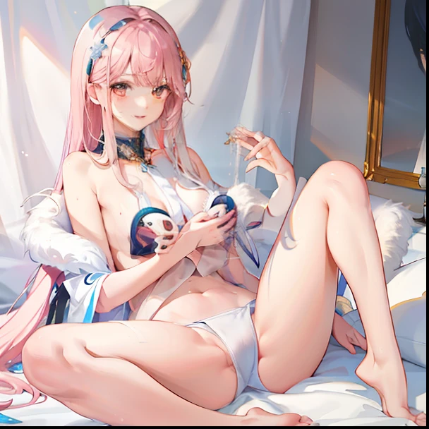 Yura, the original god without clothes,Use on my bed,Holding a naked body in both hands,There are also traces of sex on the body,There is also a sexual expression on the face