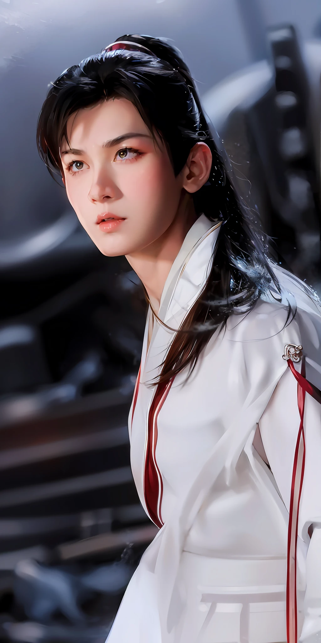 Black eyes,(巨作),Best quality,anime big breast,Extremely colorful,Vibrant colors,illustration,Artgerm style,fantasy,realisticlying,Animate,