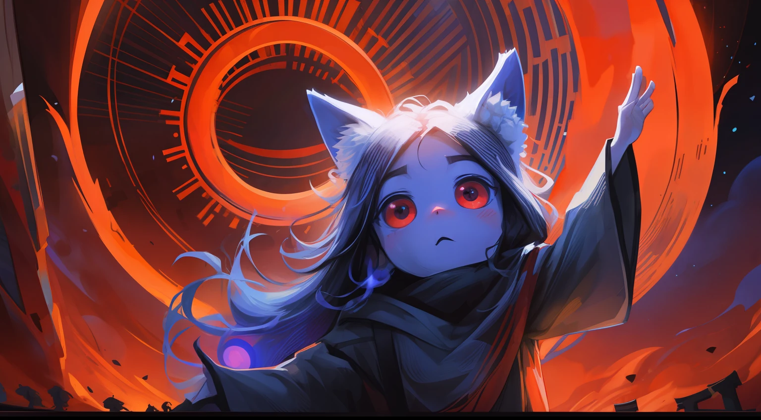 Only the fox god knows,Messenger of God、Fanciful、Apocalypse、Countless torii gates、Big black presence、Red Night、Resistance、Galaxy、Red Moon、mandalas、Graphic Noise、Outer Codex