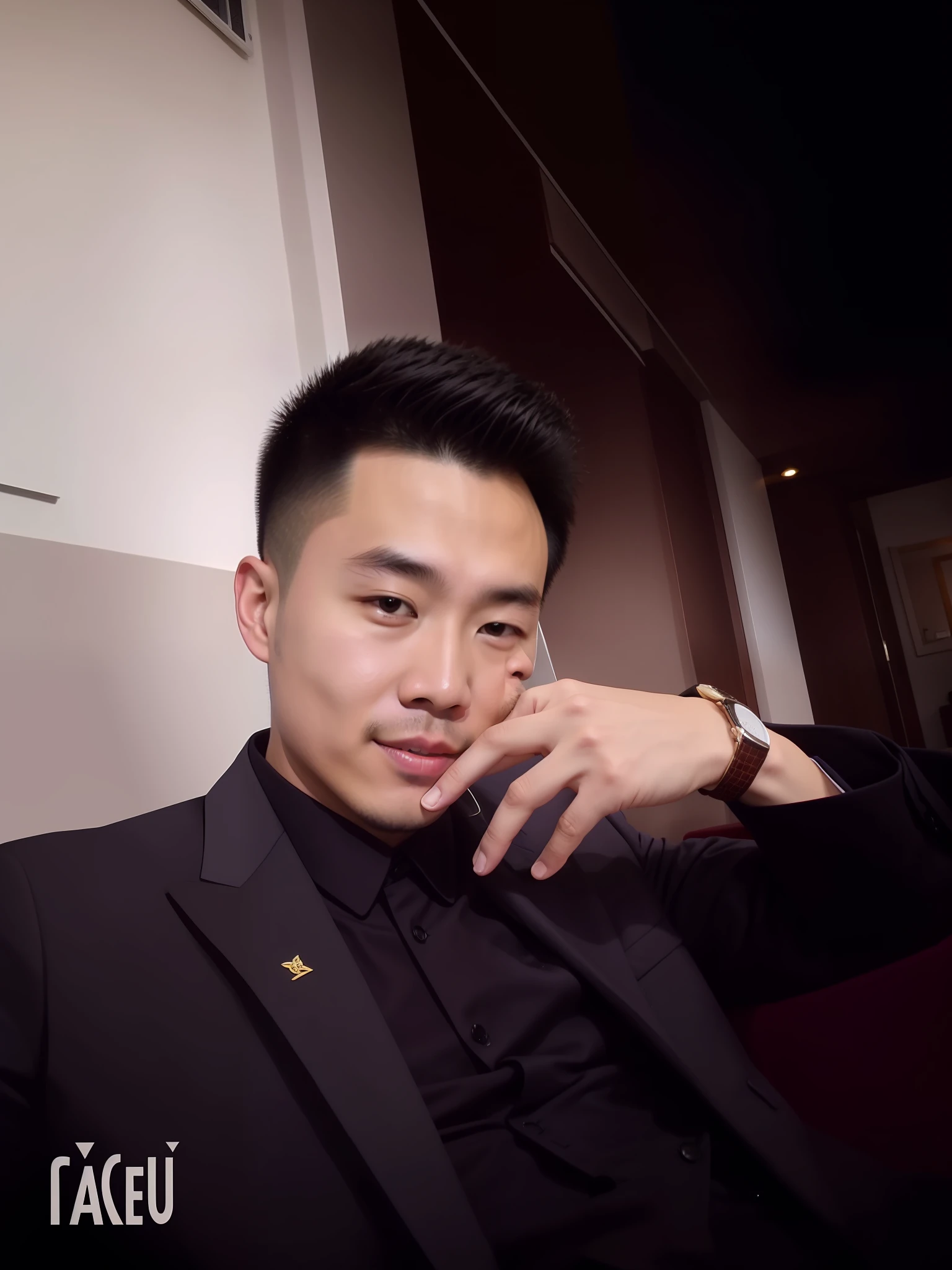 There was a man in a suit sitting down on the phone, xintong chen, zeng fanzh, 2 8 years old, steve zheng, 2 7 years old, wenjun lin, jinyiwei, Lin Qifeng, justin sun, huifeng huang, peter xiao, Leng Jun, 2 9 years old