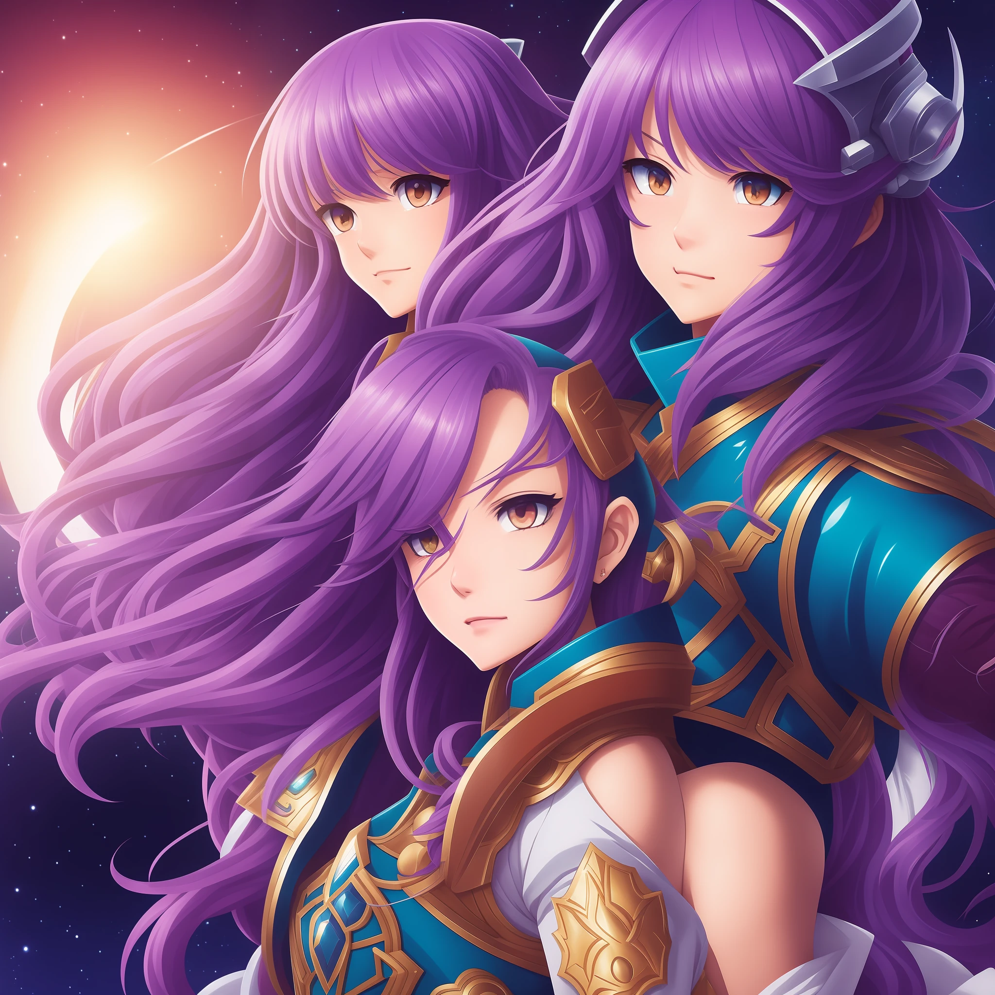 um close up de uma pessoa com cabelo roxo e um rabo de cavalo, portrait knights of zodiac girl, Impacto de Ayaka Genshin, detalhes finos. meninas da linha de frente, Misato Katsuragi, ayaka jogo genshin impact, cushart krenz arte chave feminina, de meninas da linha de frente, Keqing de Genshin Impact, Marin Kitagawa Fanart, portrait anime space cadet girl