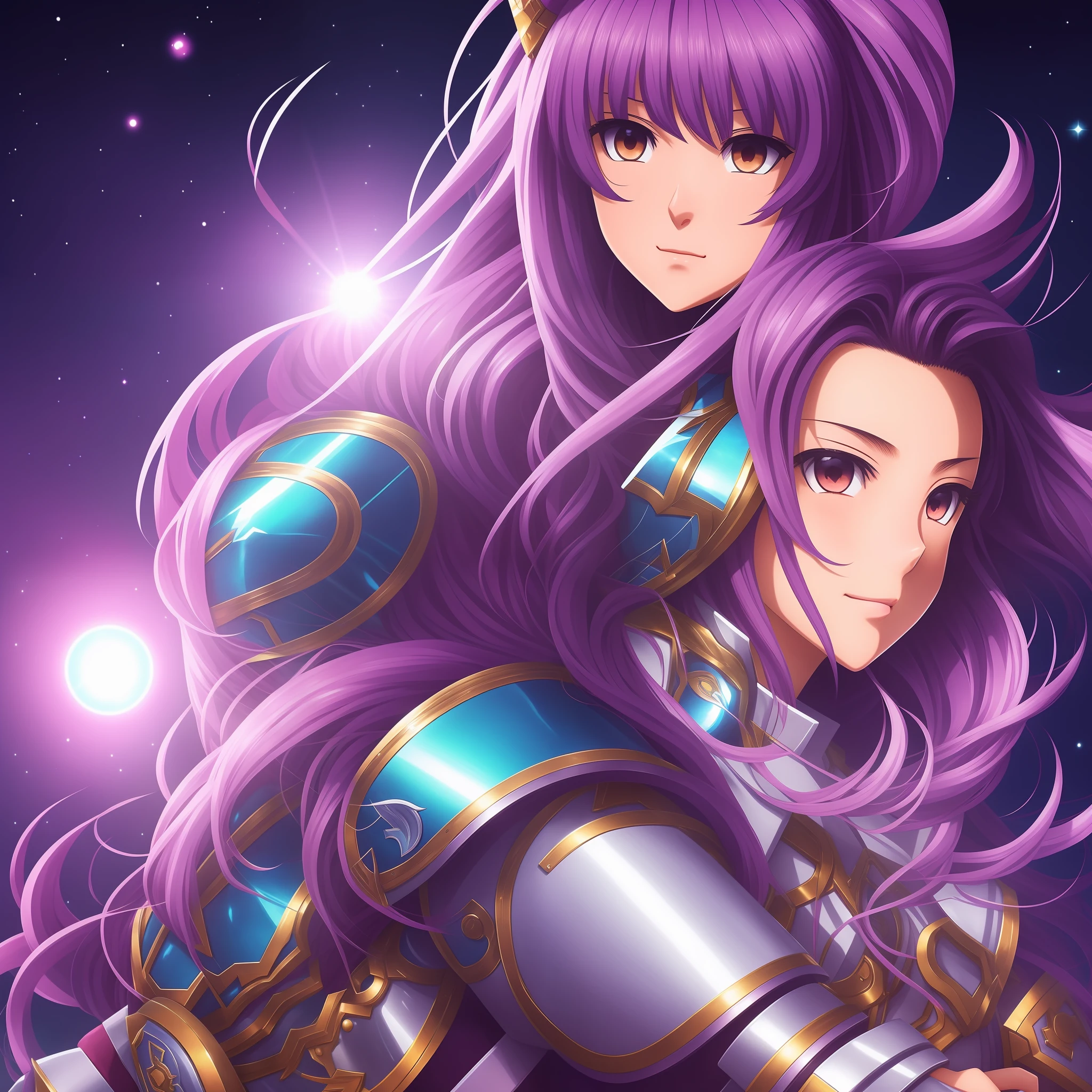 um close up de uma pessoa com cabelo roxo e um rabo de cavalo, portrait knights of zodiac girl, Impacto de Ayaka Genshin, detalhes finos. meninas da linha de frente, Misato Katsuragi, ayaka jogo genshin impact, cushart krenz arte chave feminina, de meninas da linha de frente, Keqing de Genshin Impact, Marin Kitagawa Fanart, portrait anime space cadet girl