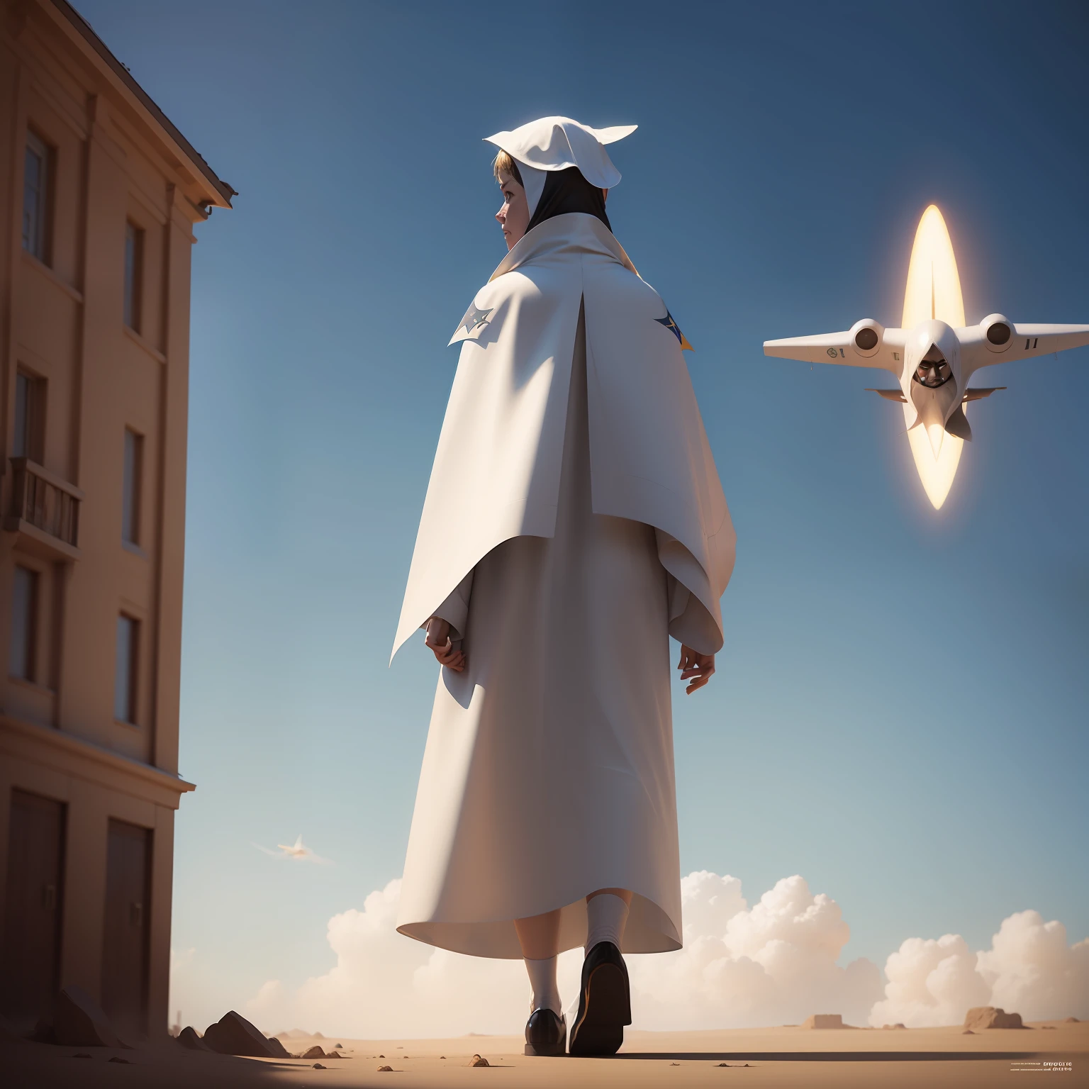 The flying nun, concept art, 4k
