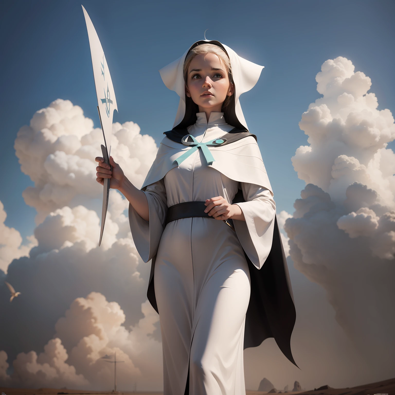The flying nun, concept art, 4k