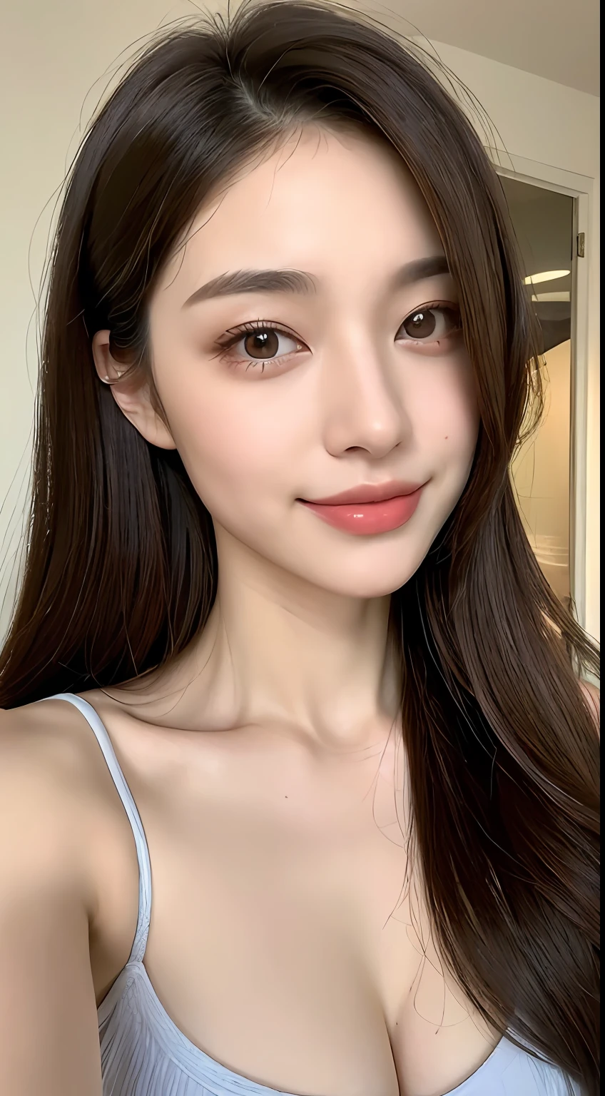 ((Best Quality, 8K, Masterpiece: 1.3)), 1girl, Slim Abs Beauty: 1.3, (Hairstyle Casual, Big Breasts: 1.2), Dress: 1.1, Super Fine Face, Delicate Eyes, Double Eyelids, Smile, Home