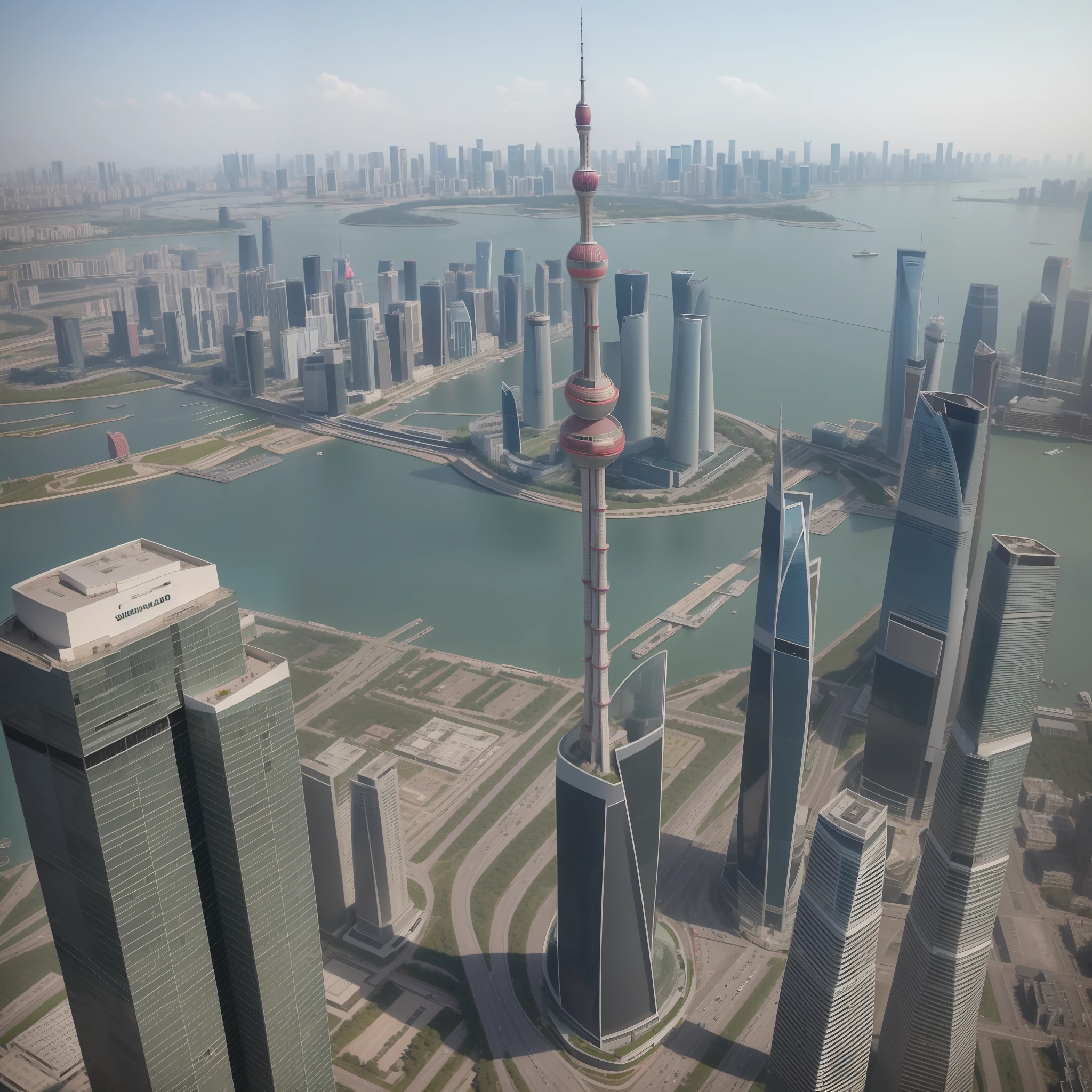 Apartment on the 108th floor of the Shanghai Tower,Overlooking the whole family,Canon shooting,See the Bund with a telescope