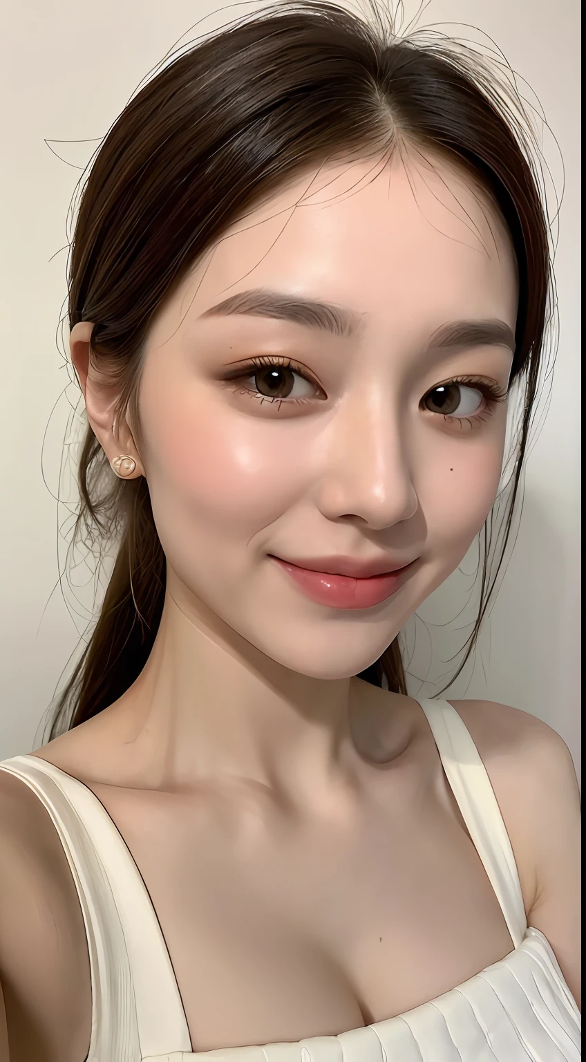 ((Best Quality, 8K, Masterpiece: 1.3)), 1girl, Slim Abs Beauty: 1.3, (Hairstyle Casual, Big Breasts: 1.2), Dress: 1.1, Super Fine Face, Delicate Eyes, Double Eyelids, Smile, Home