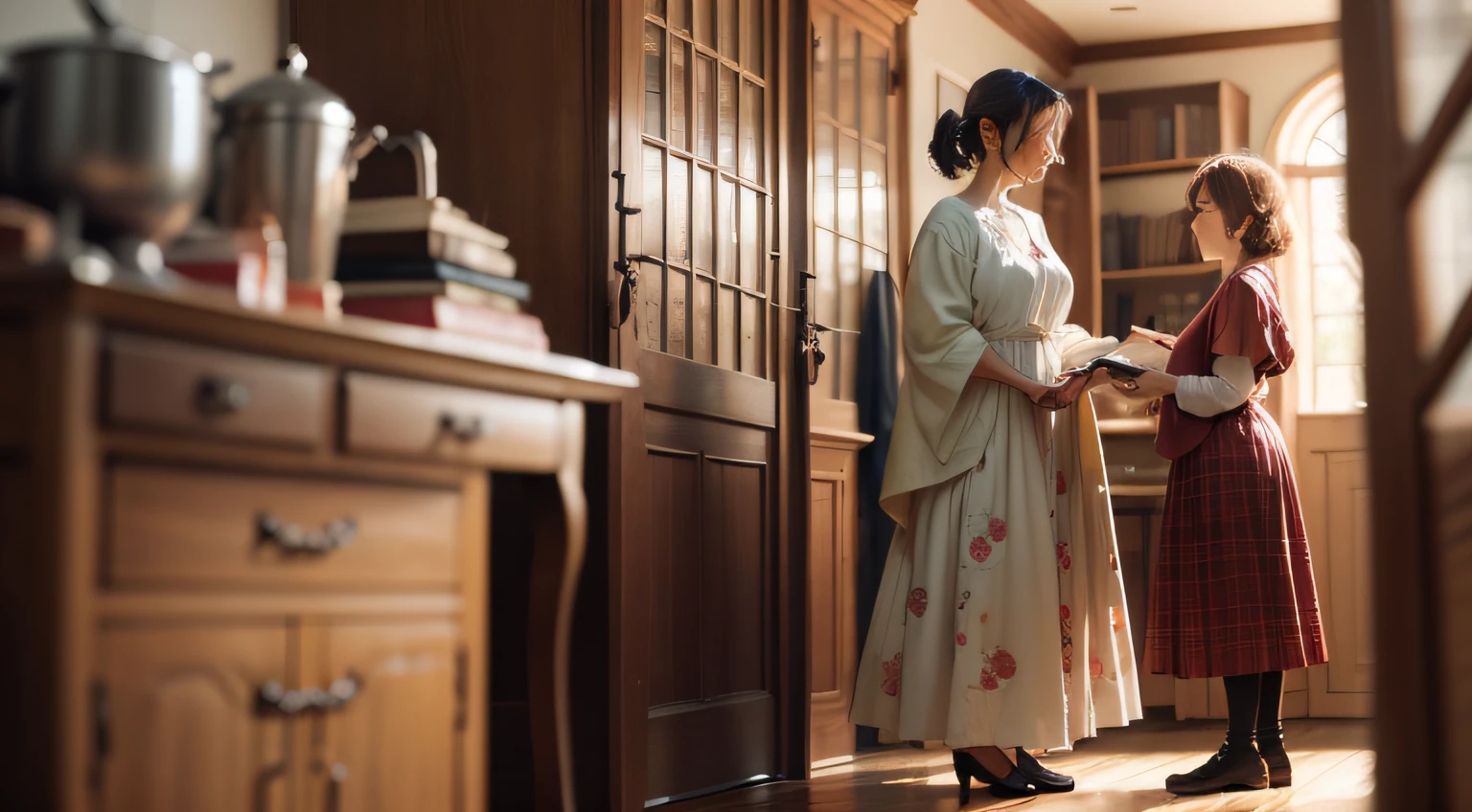 Beautiful around 50 years old,Live action photo style