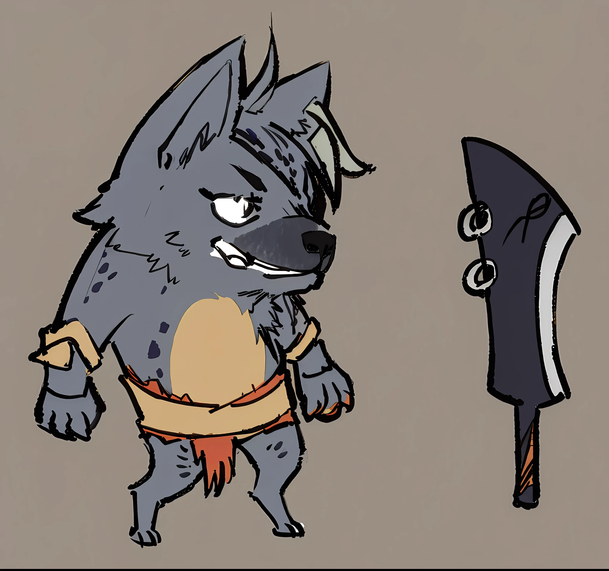 Q version hyena styling design