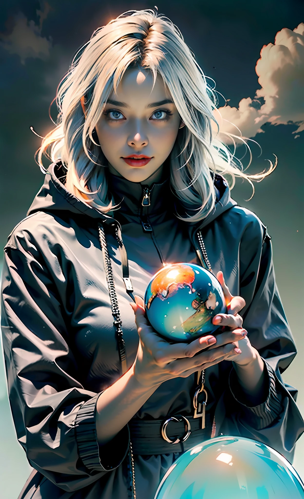 (absurdes, ah high, ultradetailed), ((A  girl)), a 1girl, androgynous vampire, High Stability, ((white colored hair)), pubic tattoo, ((Holds a magic sphere in his hands:1.6)). ((чрезвычайно детализированные обои CG unity 8k, intricate detials, (style-swirlmagic: 0.8), portraite of a, looking a viewer, 独奏, (full length: 0.6), dynamicpose, Detailed background, Madness in the eyes, floating in the air,  A Necromancer, Evil to the bone, Red clouds, casting spell, fireball, Dark hooded mantle, The Dark Circle, Underworld, Warhammer theme, bringer of false light, Dark clouds, floating chunks of dirt, decadence, Outgoing evil energy, dark aura, Broken shackles)), (cowboy  shot) junji ito 4 k, with long gray hair, ito junji art, style of junji ito, portrait of sadako of the ring, Gentle androgynous princess , Beautiful androgynous princess, nice feet, detailing, Burst breasts, extra high resolution, 8K, (Lovely Medium Breasts), perfect anatomy, (shapely body), Beautiful slender legs, Extremely detailed eyes and face, beautiful detail eyes, extremely detailed body, ((Gloomy color scheme:1.6))