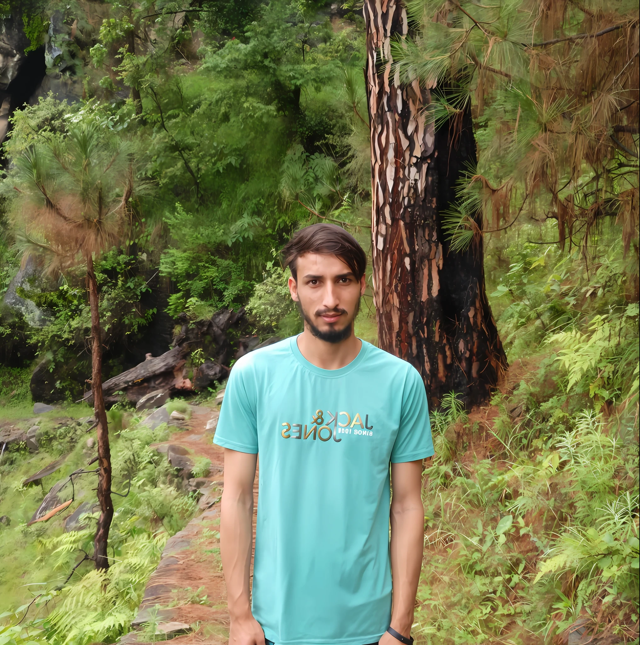 there is a man standing in the woods with a skateboard, in front of a forest background, in front of an amazing forest, standing in the forrest, in green forest, in mountains, in jungle, in forest jungle, amidst nature, against the backdrop of trees, in forest, with trees, standing in the forest, in jungle forest, in the mountains