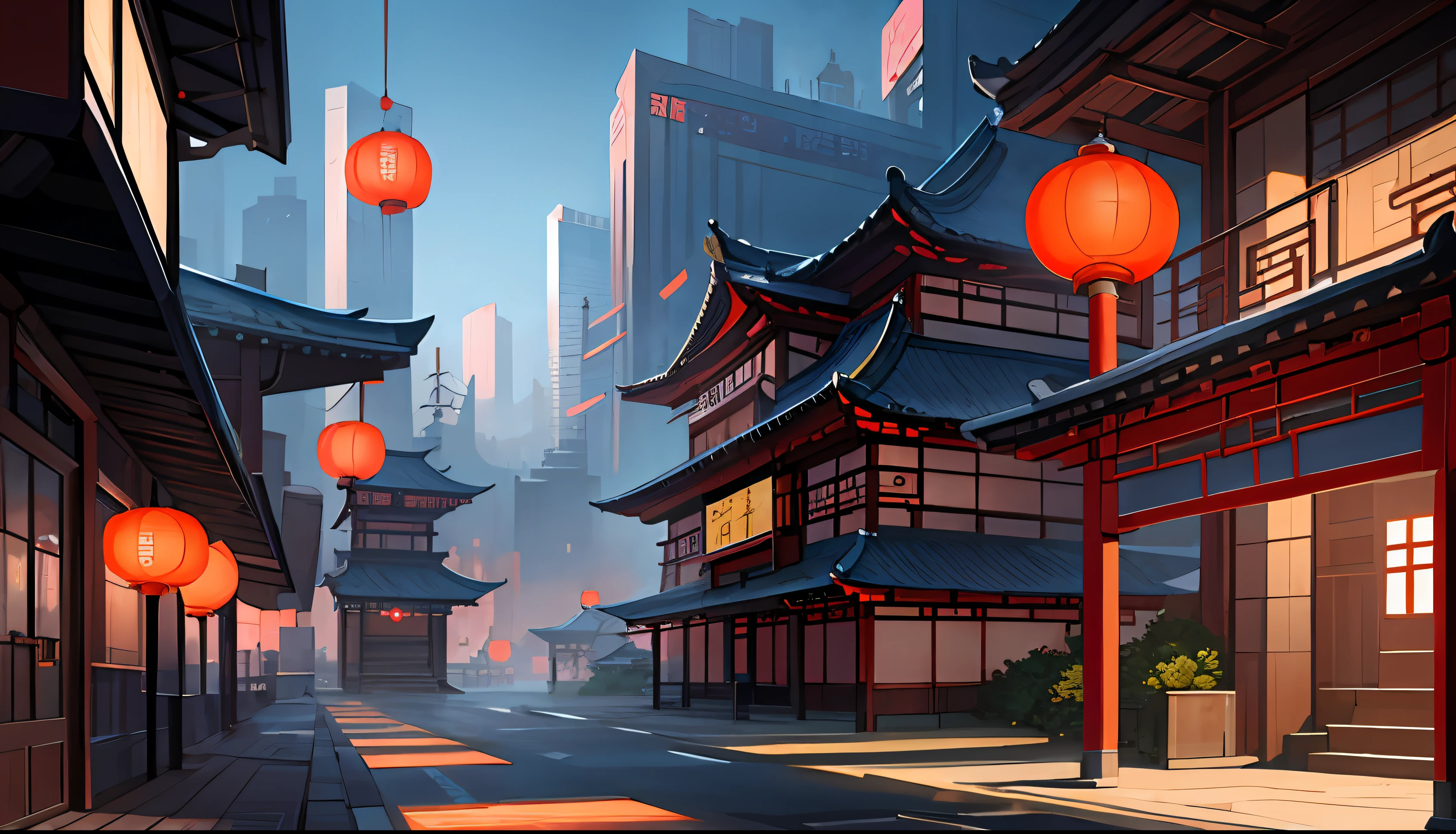 Anime scenery of a city with many high-rise buildings, cyberpunk chinese ancient castle, Anime background art, Anime landscape concept art, Keqing from Genshin Impact, anime backgrounds, G Liulian art style, Temple background, ross tran. scenery background, trending on cgstation, concept art style, 8K high quality detailed art, Onmyoji detailed art