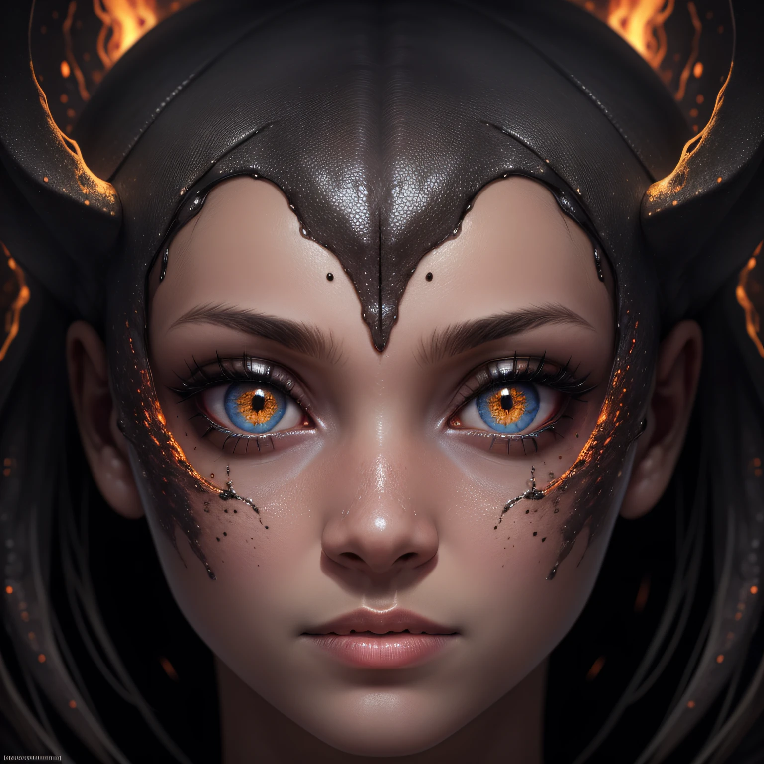Face of an alien monster, subsurface scatter, pele viscosa brilhante, olhos raivosos, corpo inteiro, Foto realism
