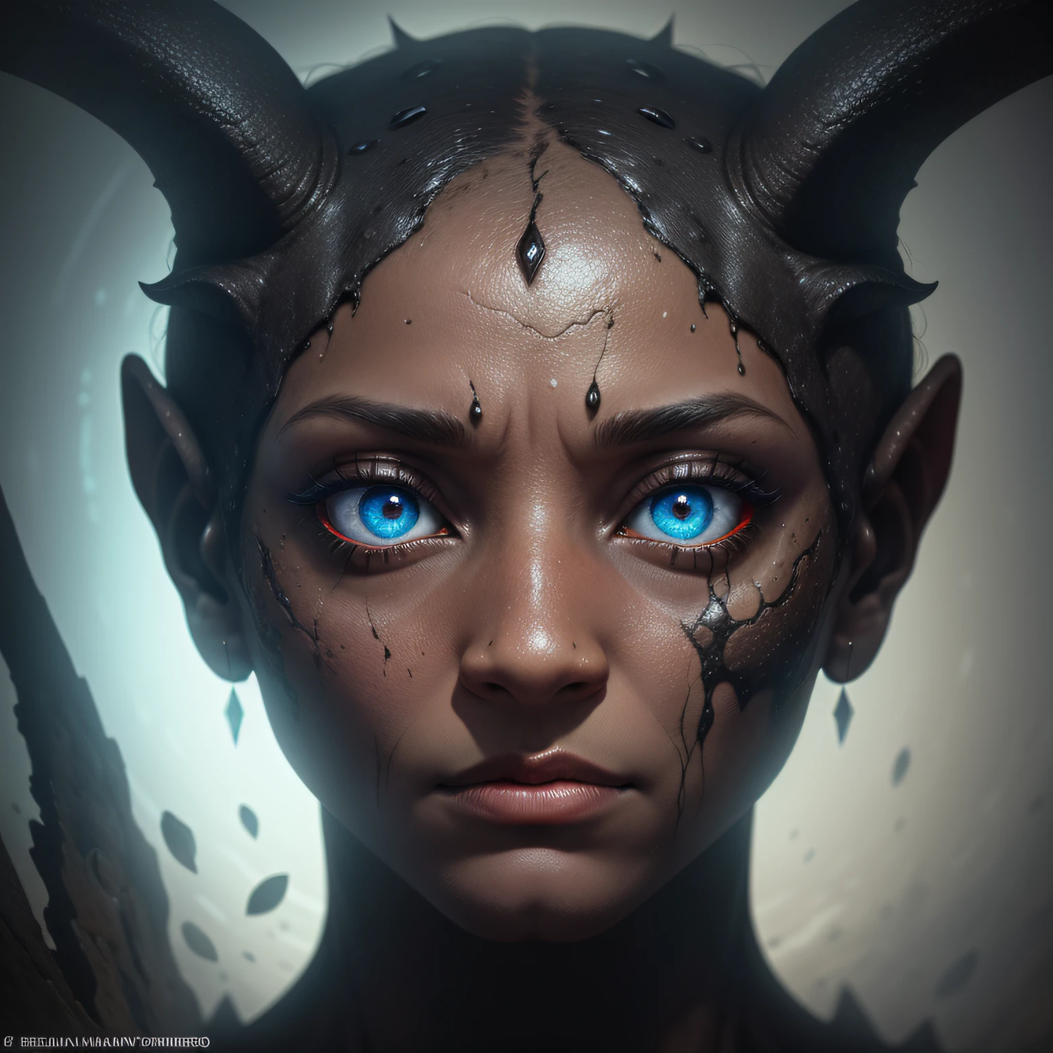 Face of an alien monster, subsurface scatter, pele viscosa brilhante, olhos raivosos, corpo inteiro, Foto realism